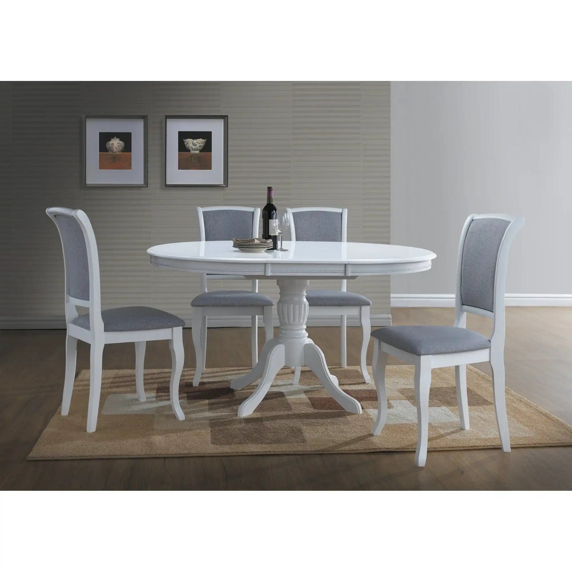 Masa extensibila OLIVIA, alb, 106/141X106X76 cm