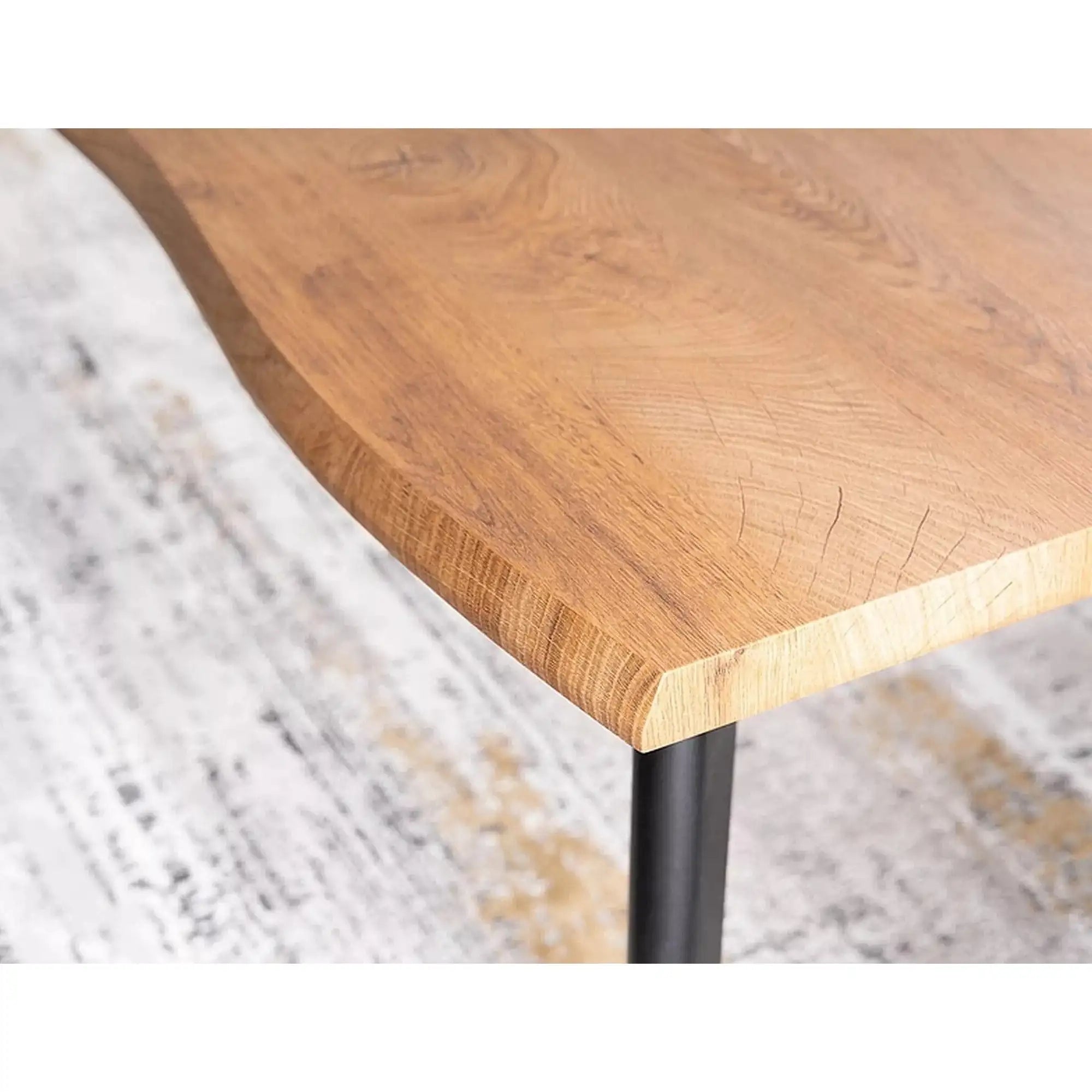 Masa extensibila FRESNO, stejar artisan/negru, 120/180x80x76 cm