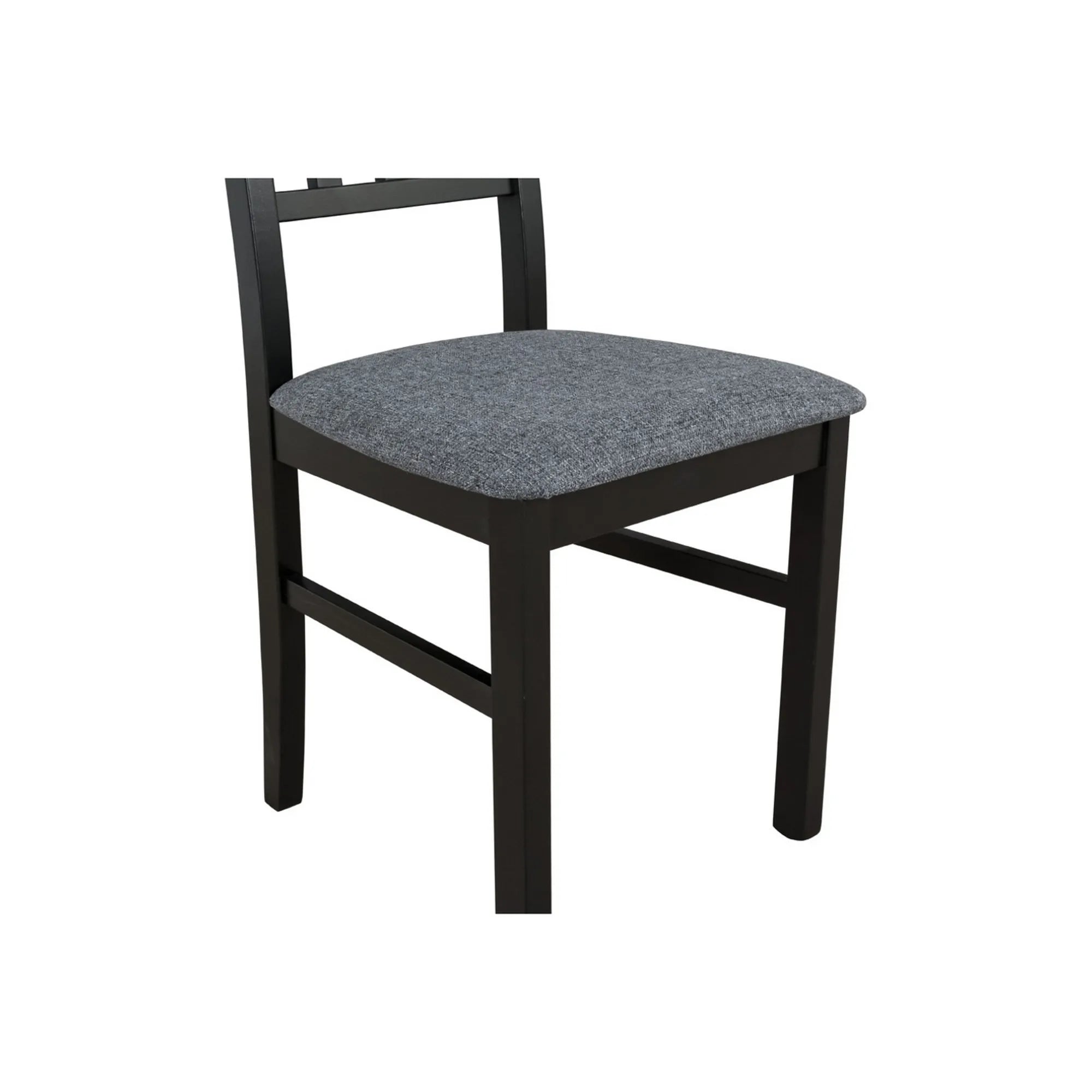 Scaun AREN, gri grafit/negru, stofa clasica/lemn, 43x50x92 cm