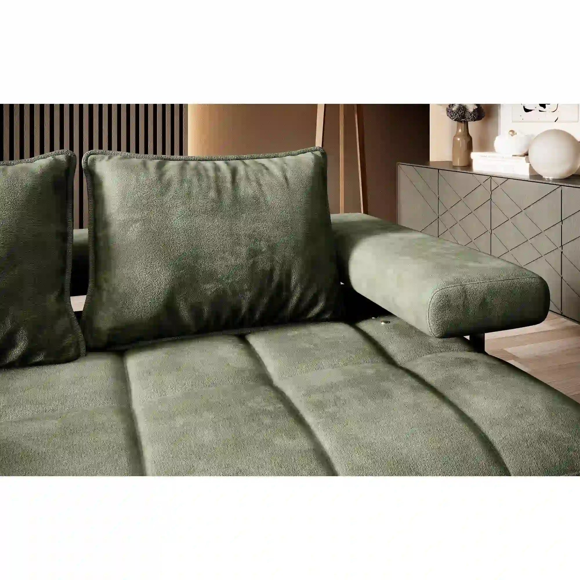 Coltar MONTELLA MINI, personalizabil material gama Premium, cu reglaj electric, 266x180x88 cm