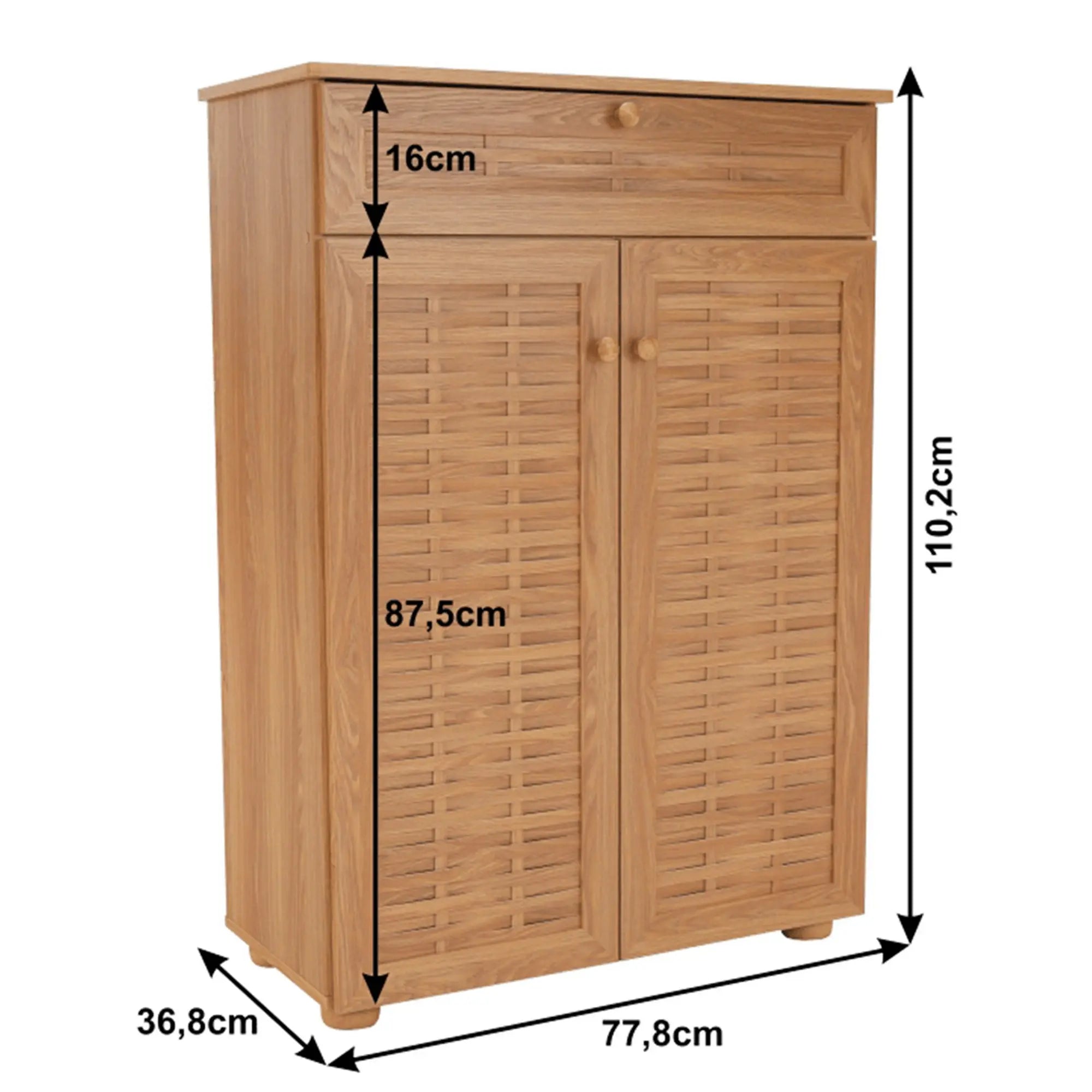 Pantofar FP 03, stejar natural, 78x37x110 cm