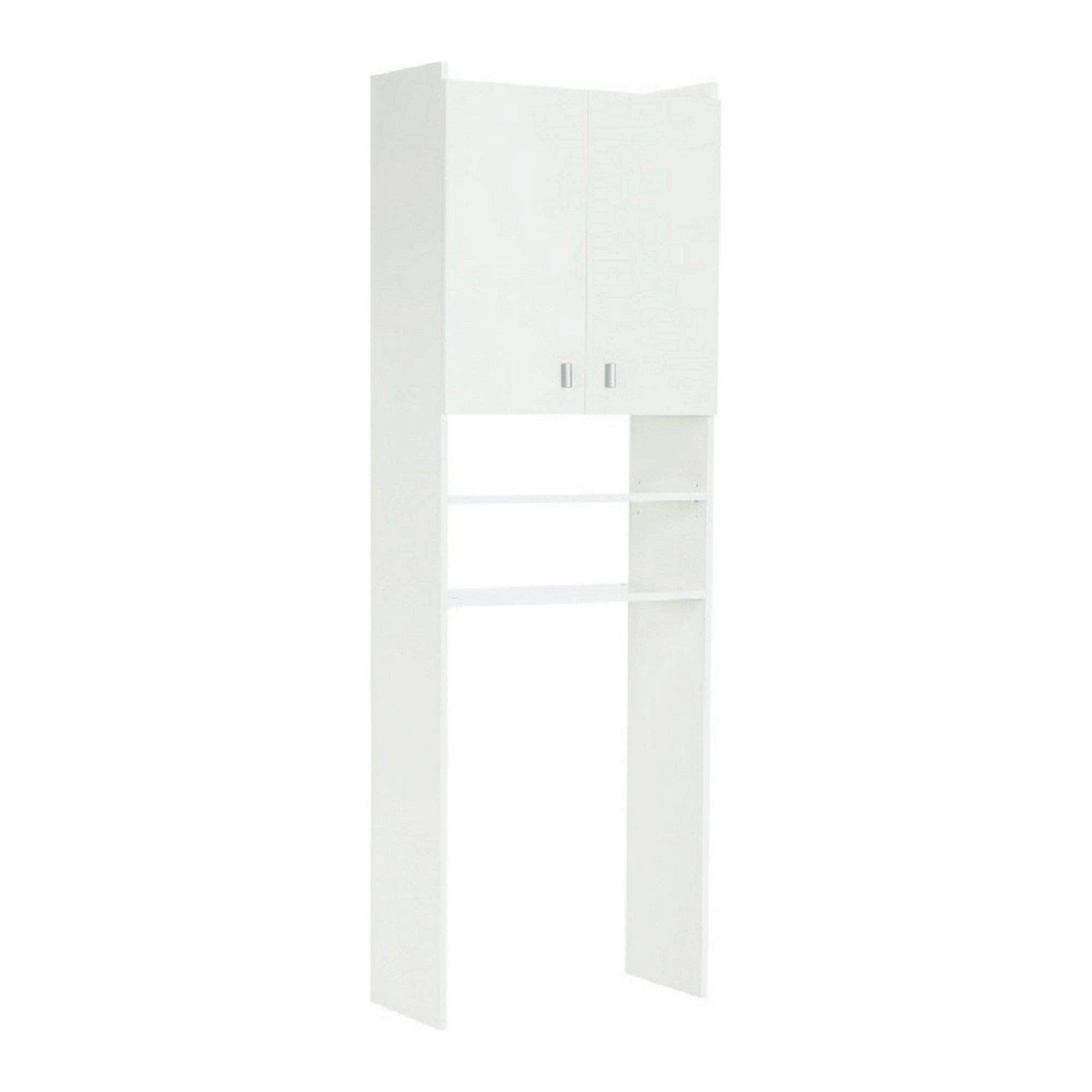 Dulap pentru masina de spalat NATALI, alb, PAL melaminat, cu 2 usi, 64x32x190 cm