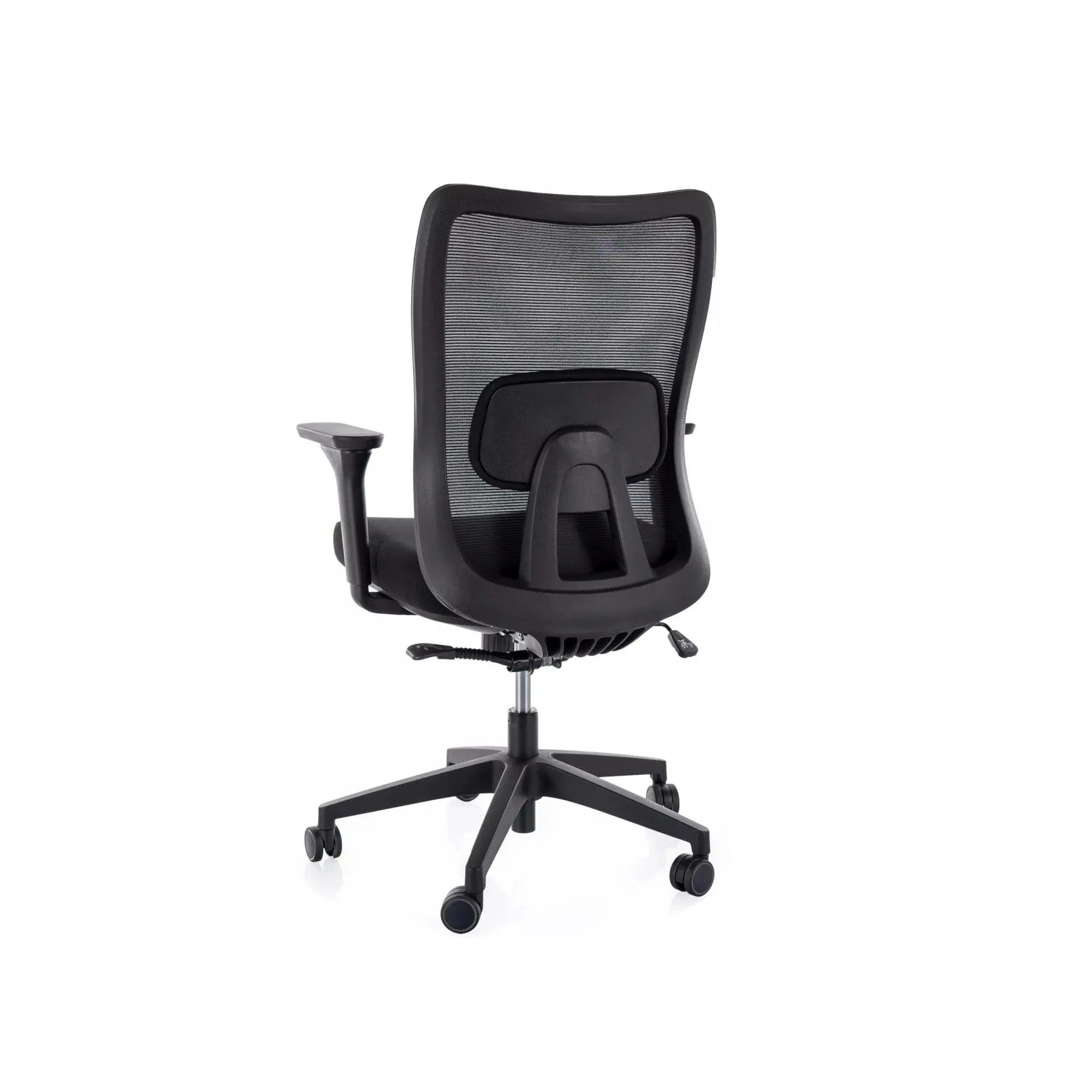 Scaun de birou Q-724, negru, stofa clasica/plasa, 62x49x95/105 cm