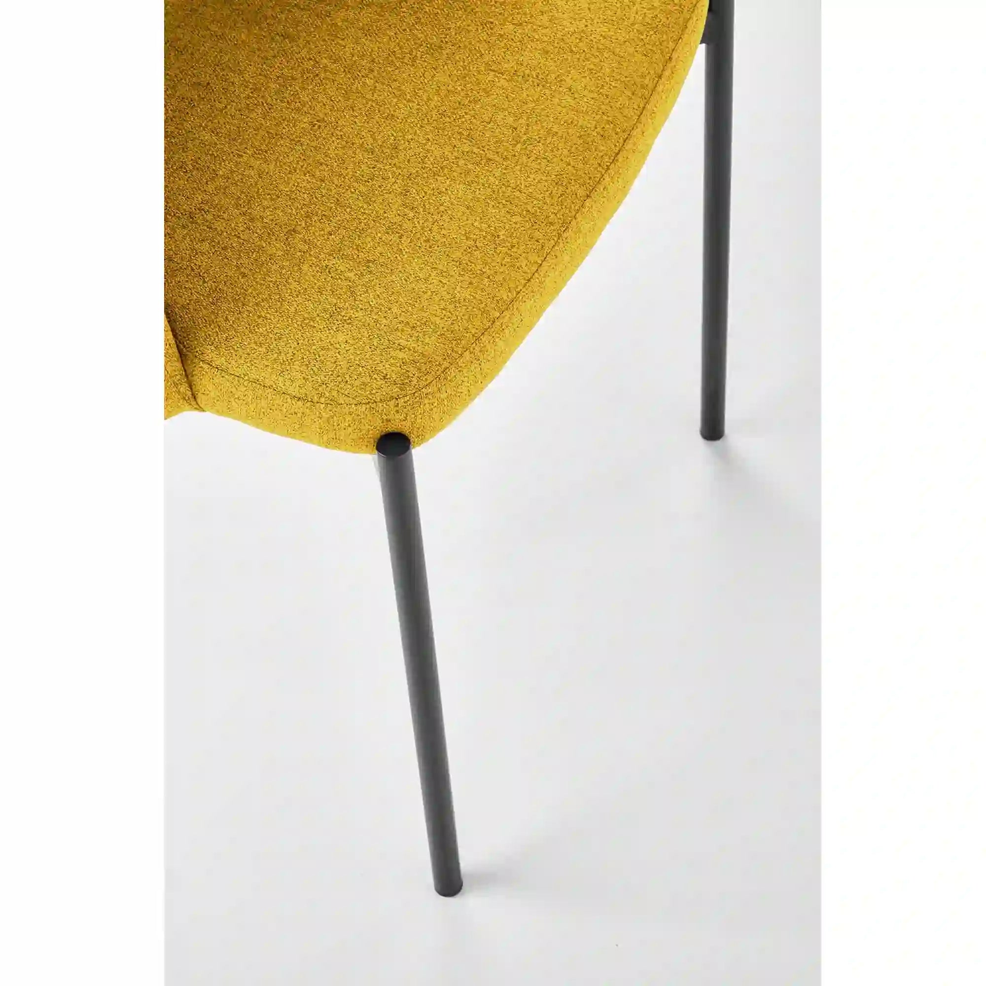 Scaun K373, galben/negru, stofa clasica/metal, 51x57x77 cm