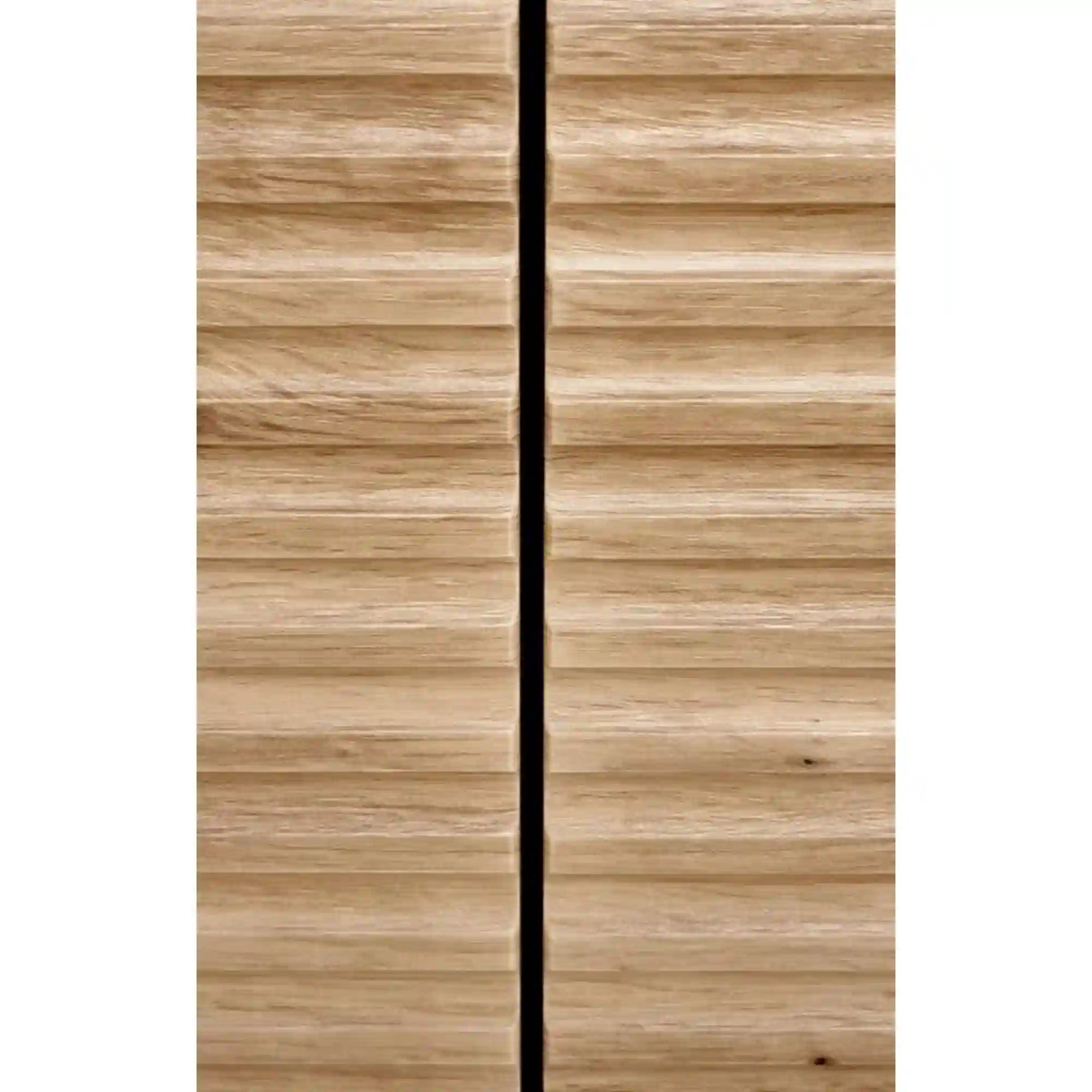 Comoda MURANO, stejar artisan/negru, PAL/metal, 160x40x86 cm