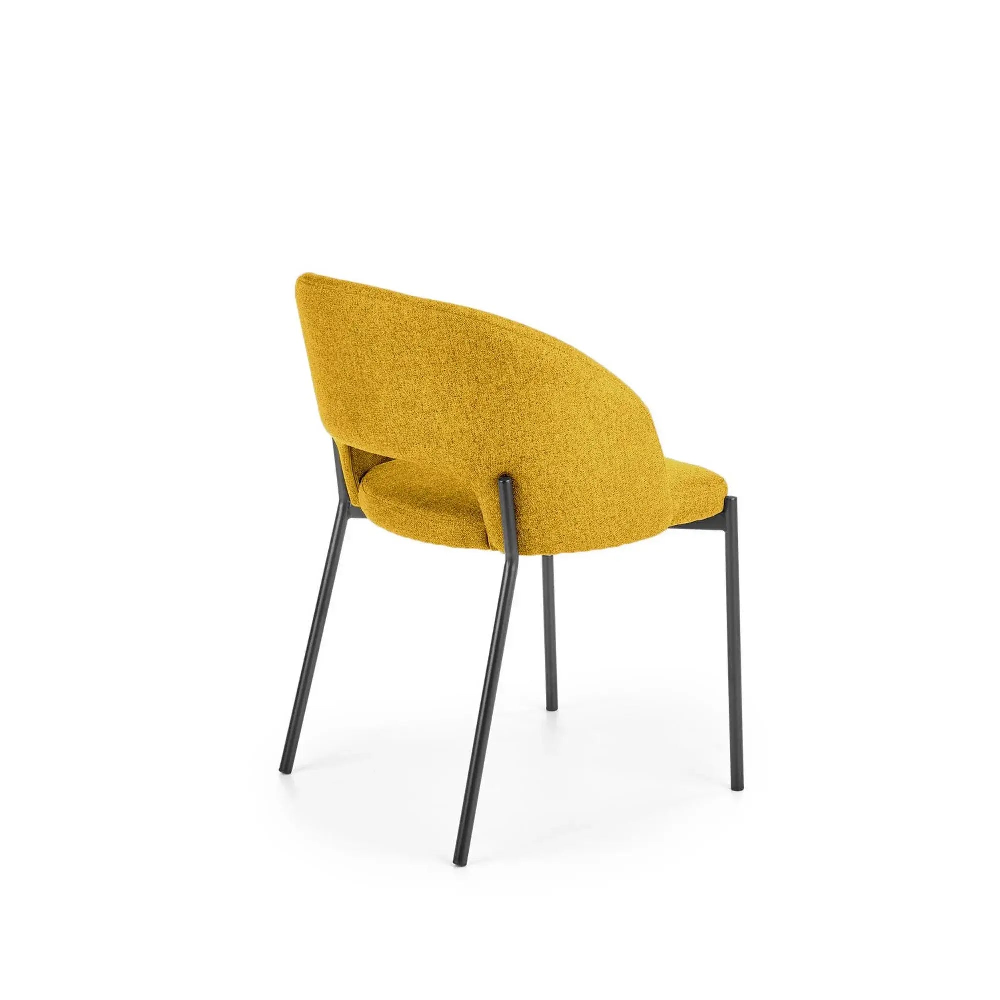 Scaun K373, galben/negru, stofa clasica/metal, 51x57x77 cm