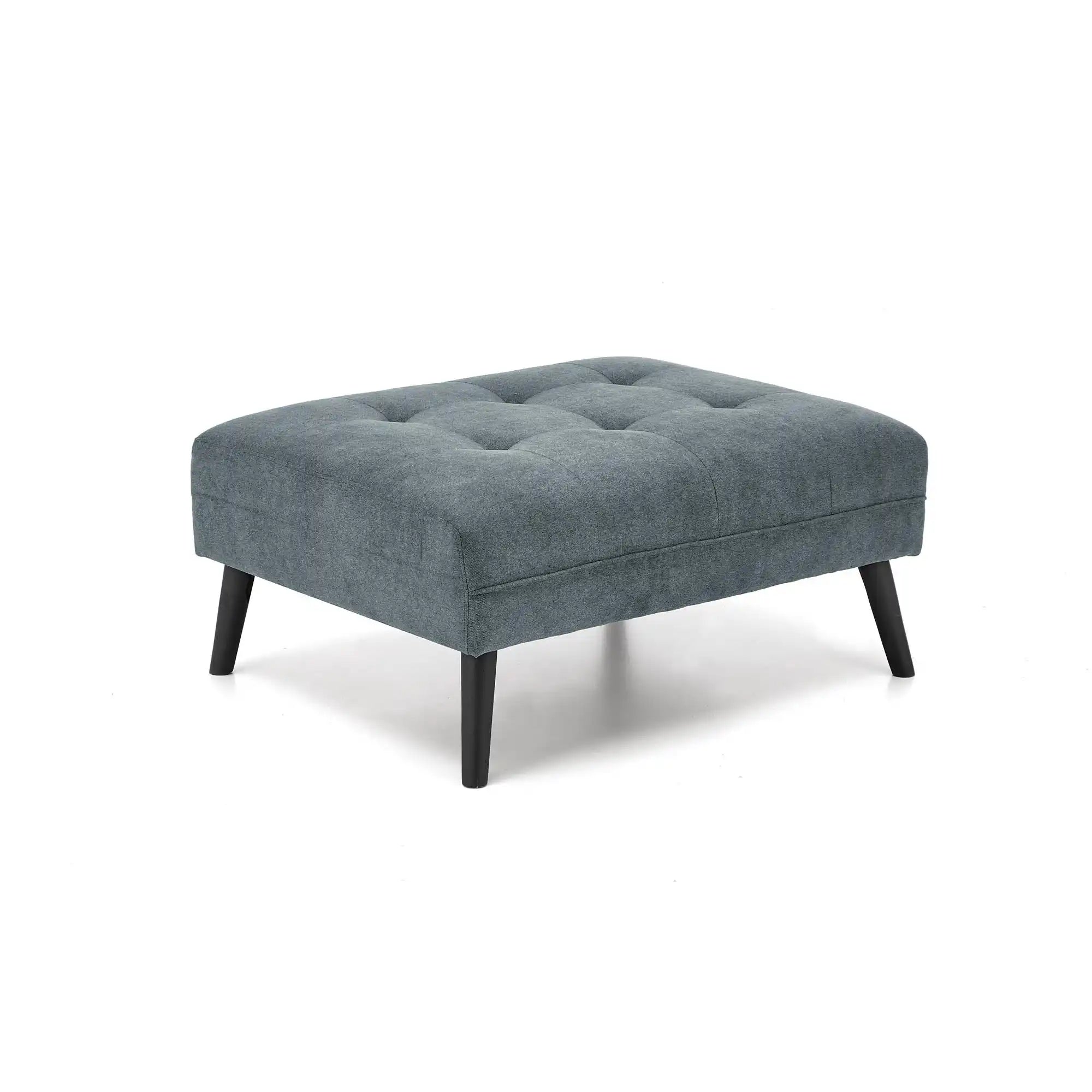 Canapea extensibila CORNELIUS, gri/negru, stofa clasica/lemn, 200x153/167x80 cm