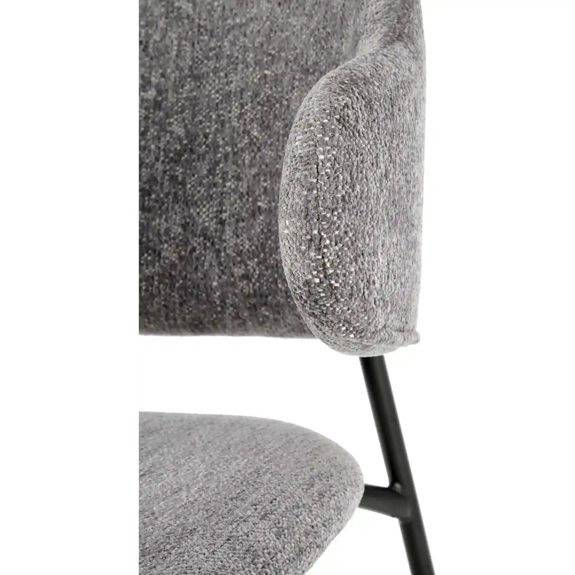 Scaun K497, gri deschis, stofa clasica/metal, 52x62x82 cm