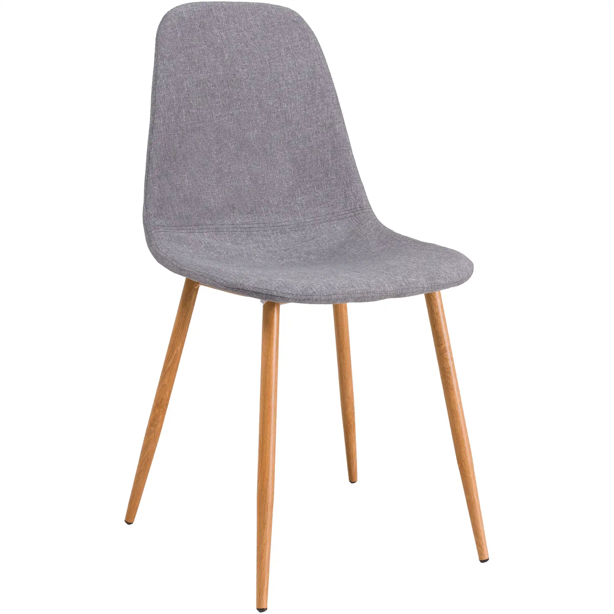 Scaun FOX, gri/stejar, stofa/metal, 46x44x86 cm