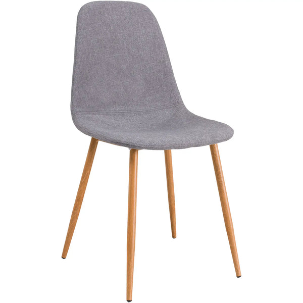 Scaun FOX, gri/stejar, stofa/metal, 46x44x86 cm