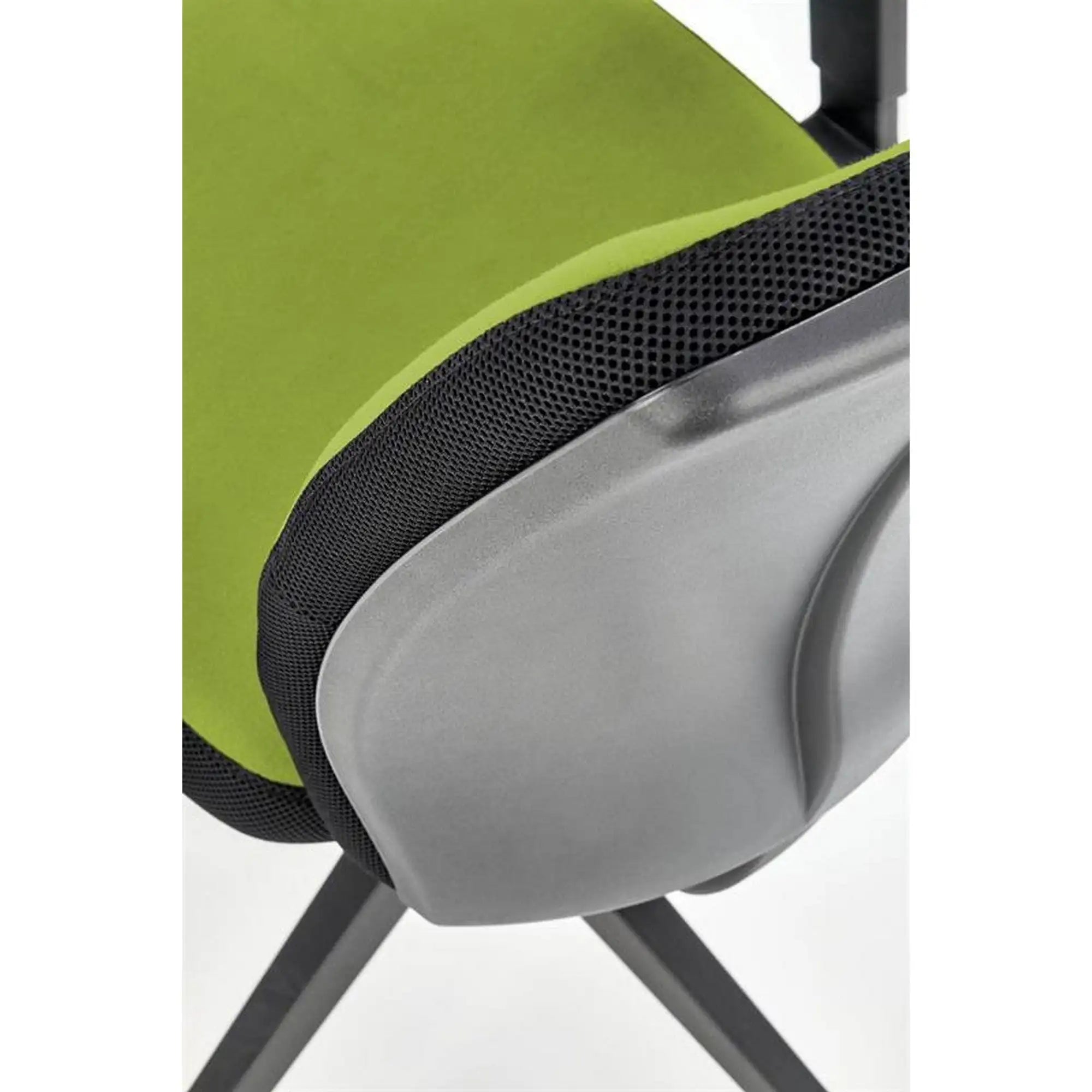 Scaun birou POP, verde/negru, stofa/metal, 68x65x93/108 cm