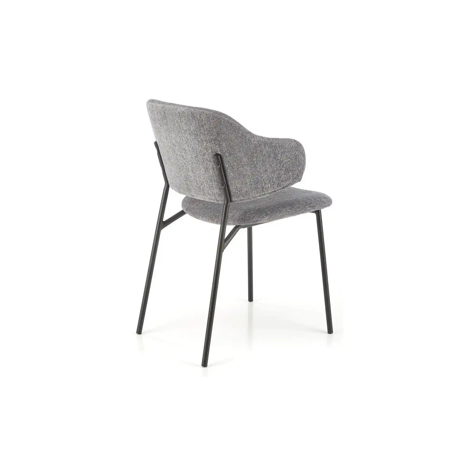 Scaun K497, gri deschis, stofa clasica/metal, 52x62x82 cm