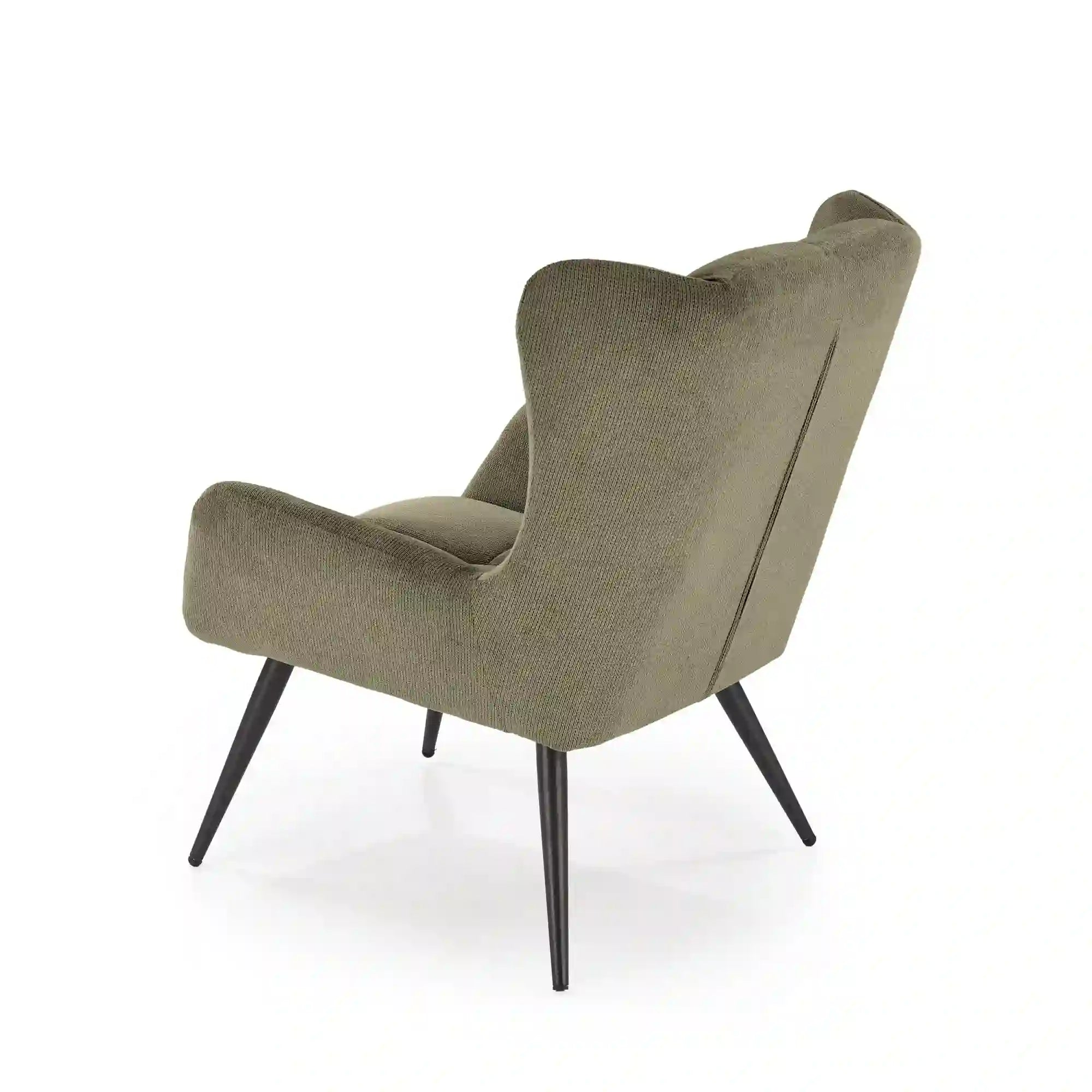 Fotoliu BYRON, stofa clasica verde olive - Vardo 74, 75x85x92 cm
