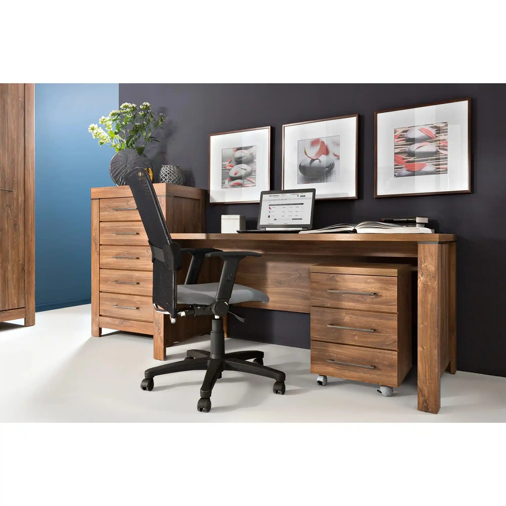 Masa birou GENT, stejar stirling, PAL laminat, 160x70x76 cm