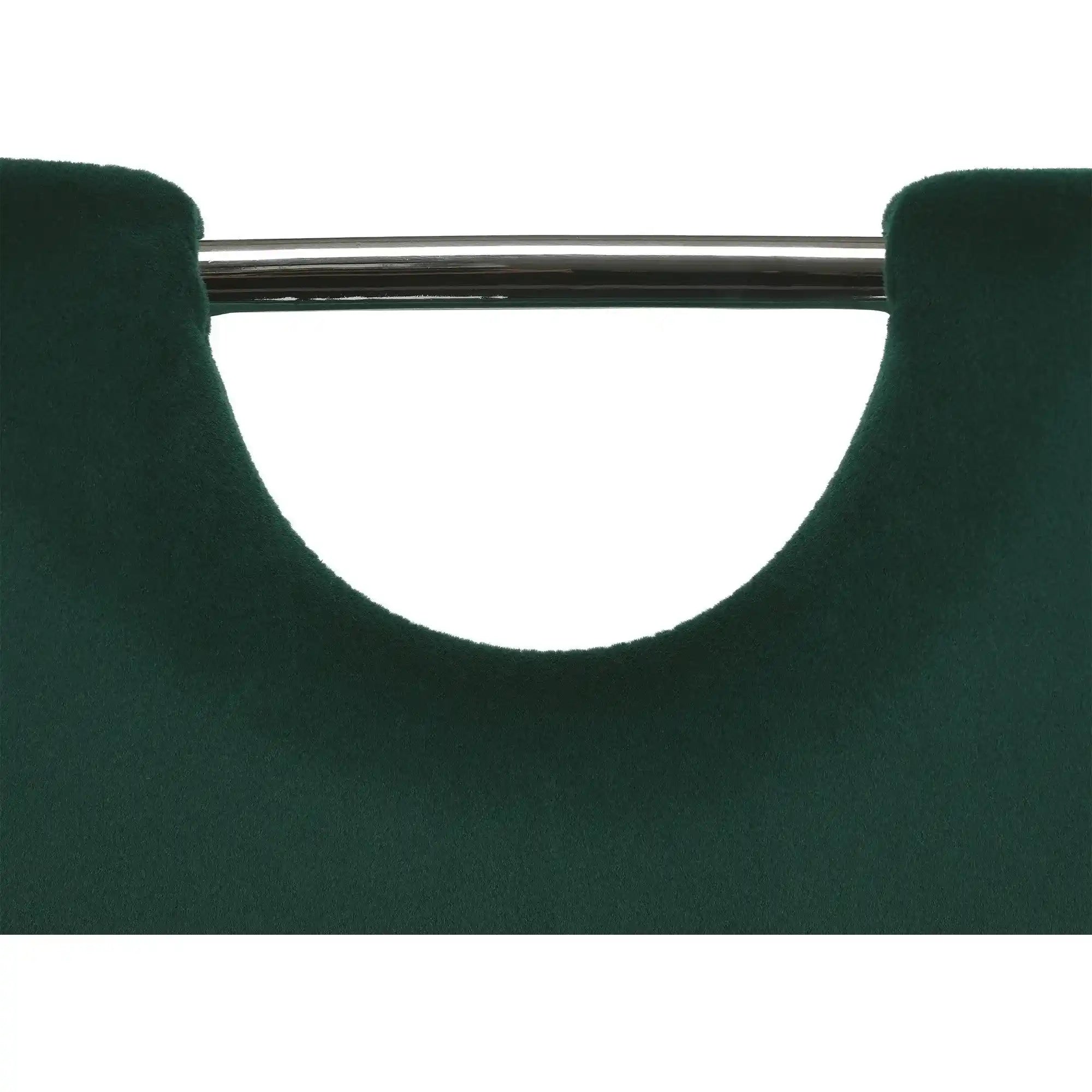 Scaun ABIRA NEW, verde smarald/crom, stofa catifelata/metal, 43x44x96 cm
