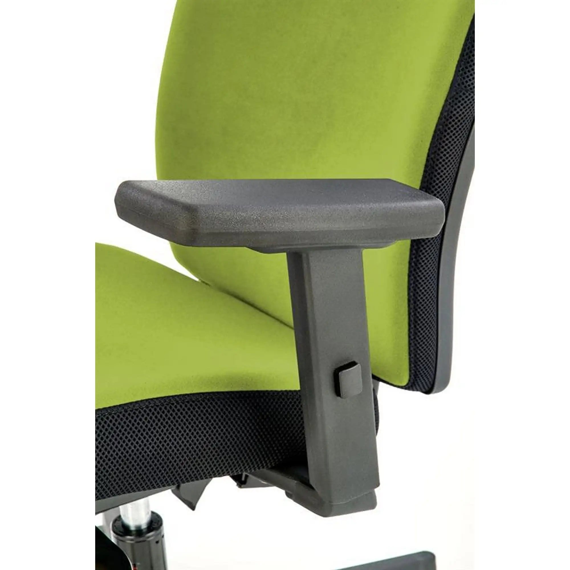 Scaun birou POP, verde/negru, stofa/metal, 68x65x93/108 cm