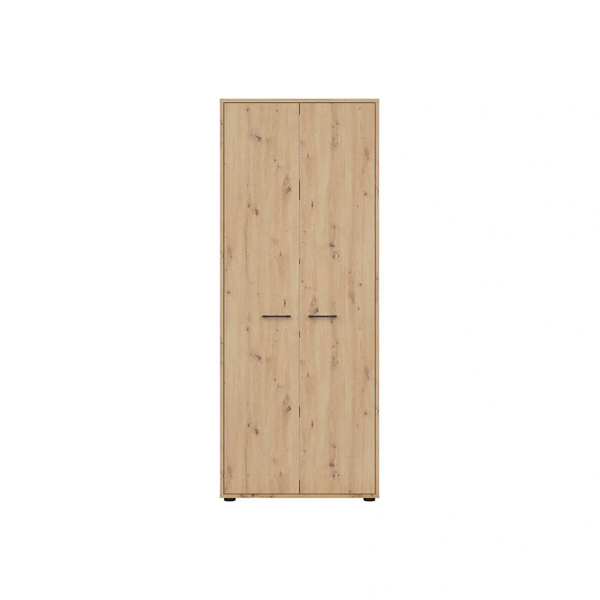 Dulap SPACE OFFICE, stejar artisan, PAL laminat, cu 2 usi, 80x37x203 cm