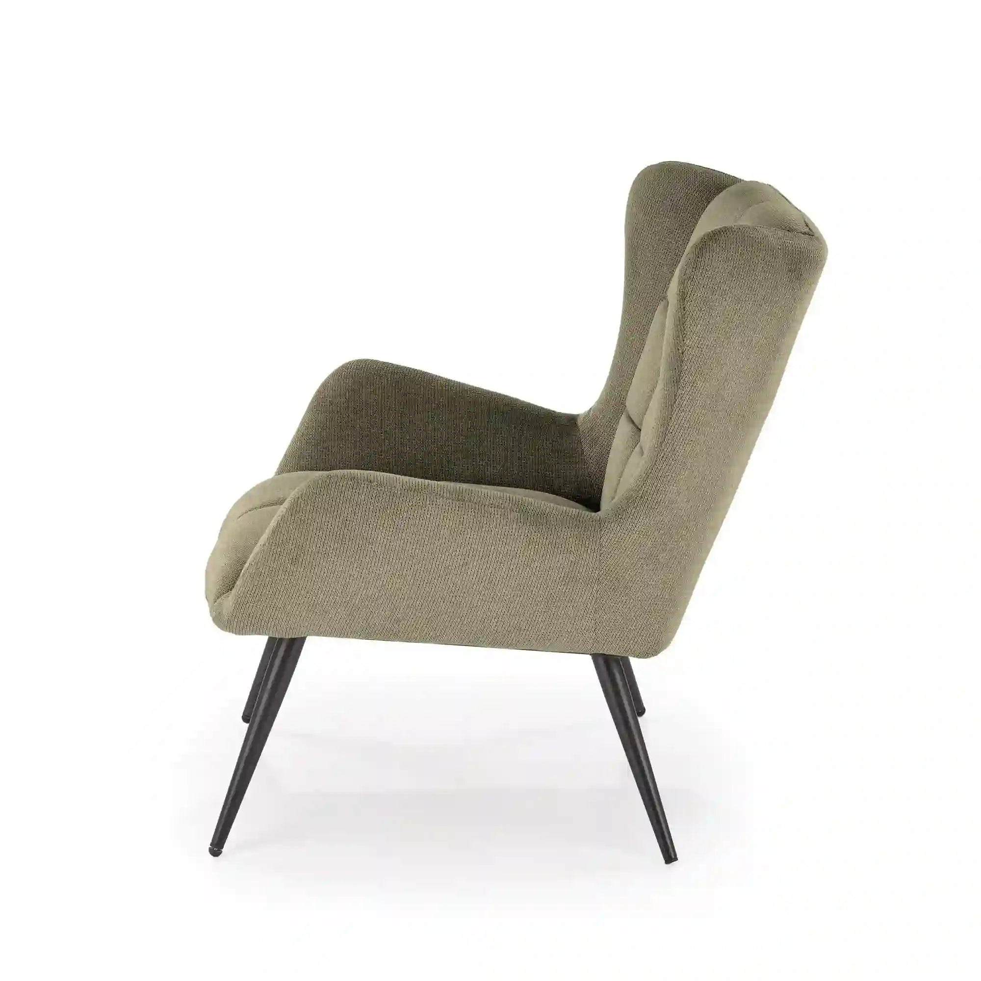 Fotoliu BYRON, stofa clasica verde olive - Vardo 74, 75x85x92 cm