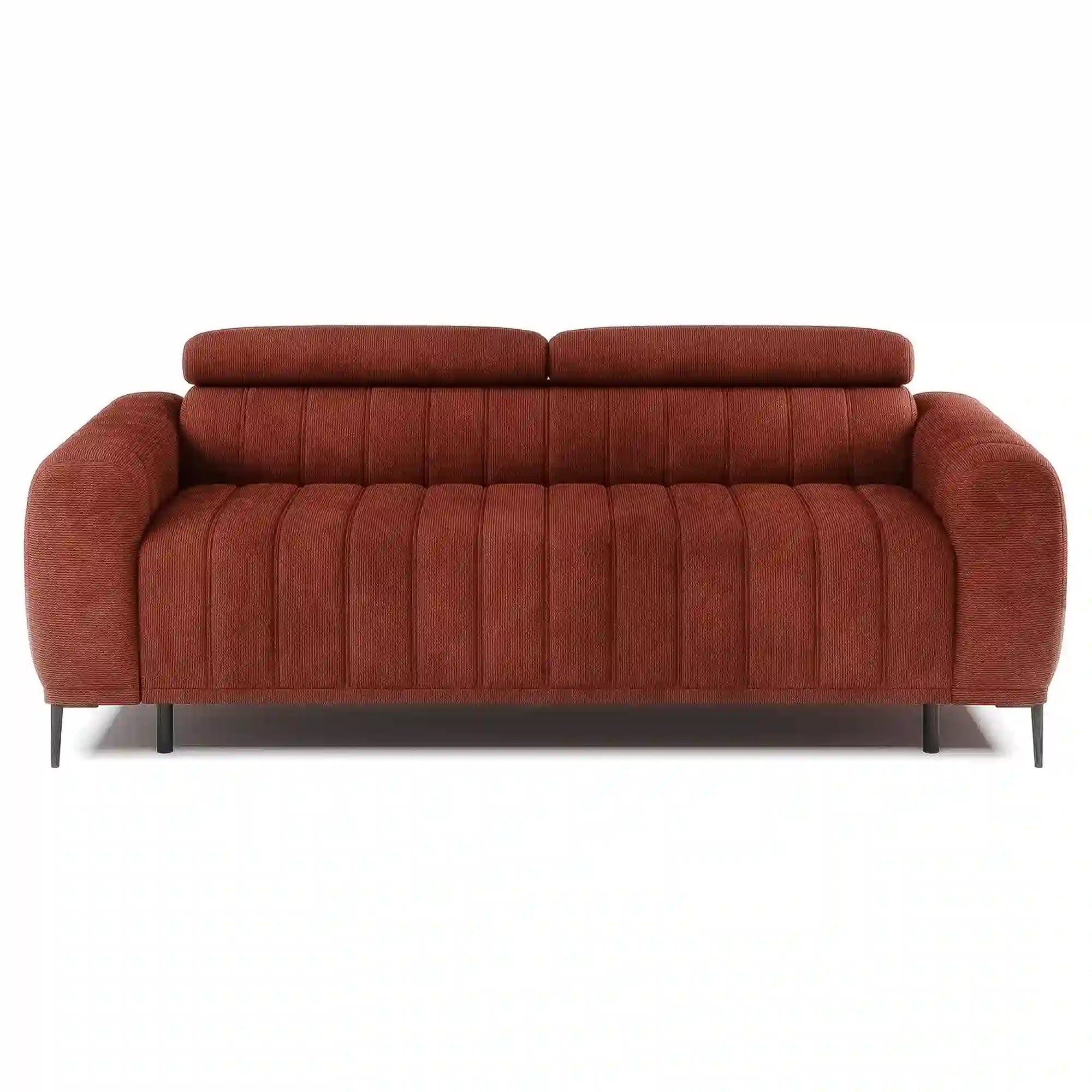 Canapea extensibila GANDI 160, stofa catifelata verde menta - Salvador 12, Gama Premium, cu tetiere reglabile, 227x102x95 cm