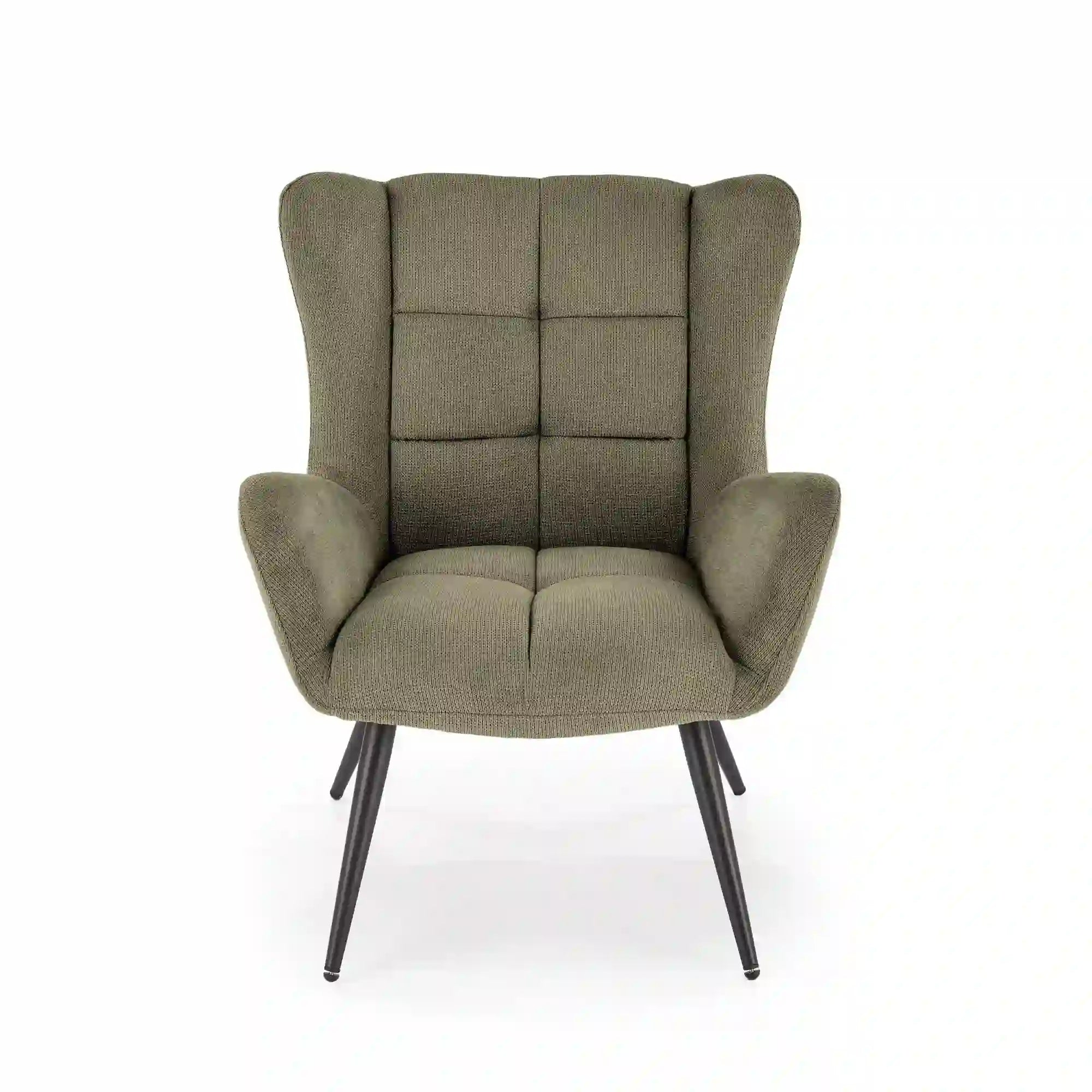 Fotoliu BYRON, stofa clasica verde olive - Vardo 74, 75x85x92 cm