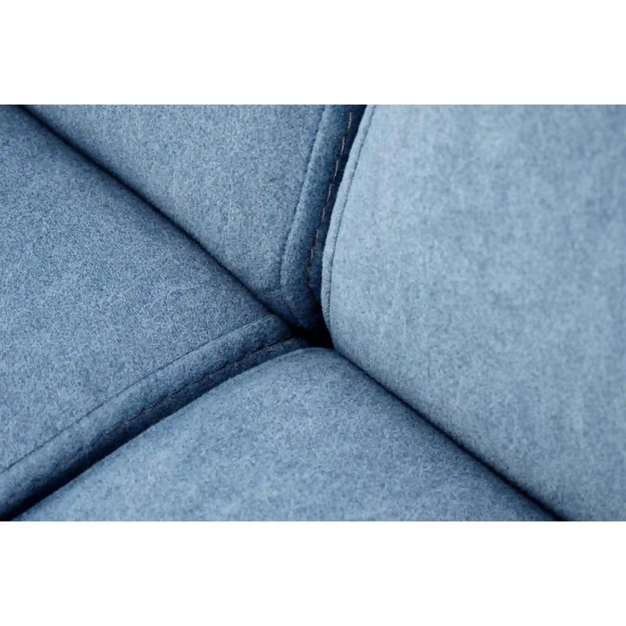 Canapea MILANO 2S, stofa catifelata albastru - Castel 74, 120x77x77 cm