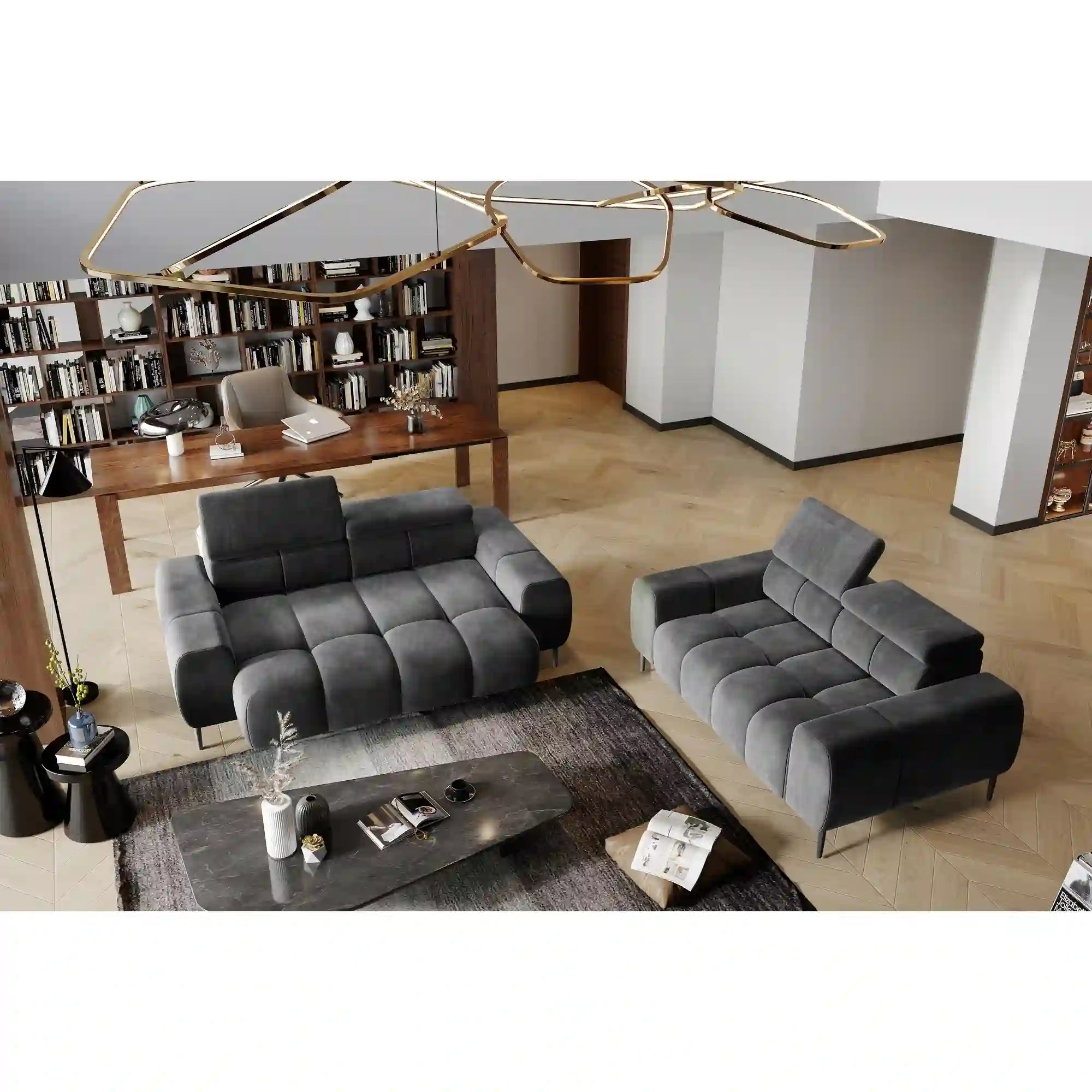 Canapea Plaza 2, personalizabil materiale gama Premium, cu reglaj electric, 192x105x99/76 cm