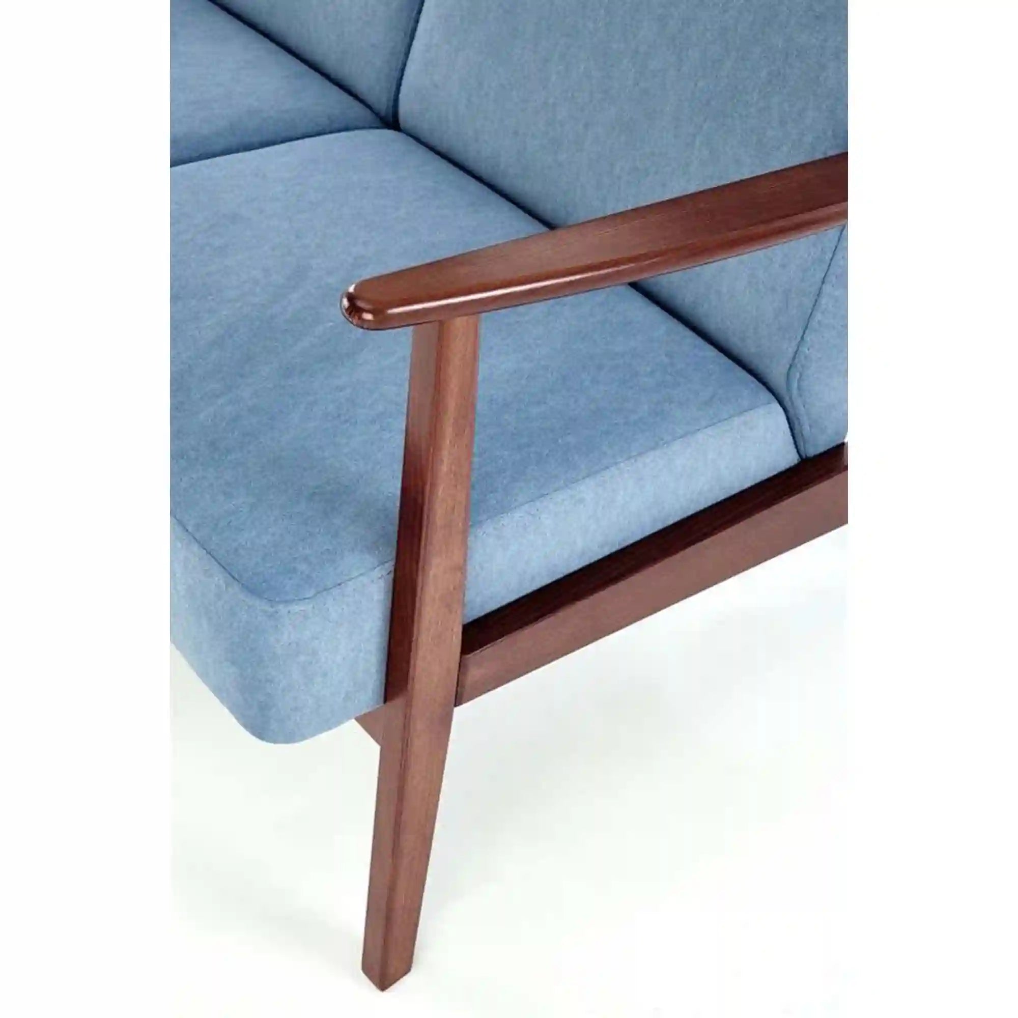 Canapea MILANO 2S, stofa catifelata albastru - Castel 74, 120x77x77 cm