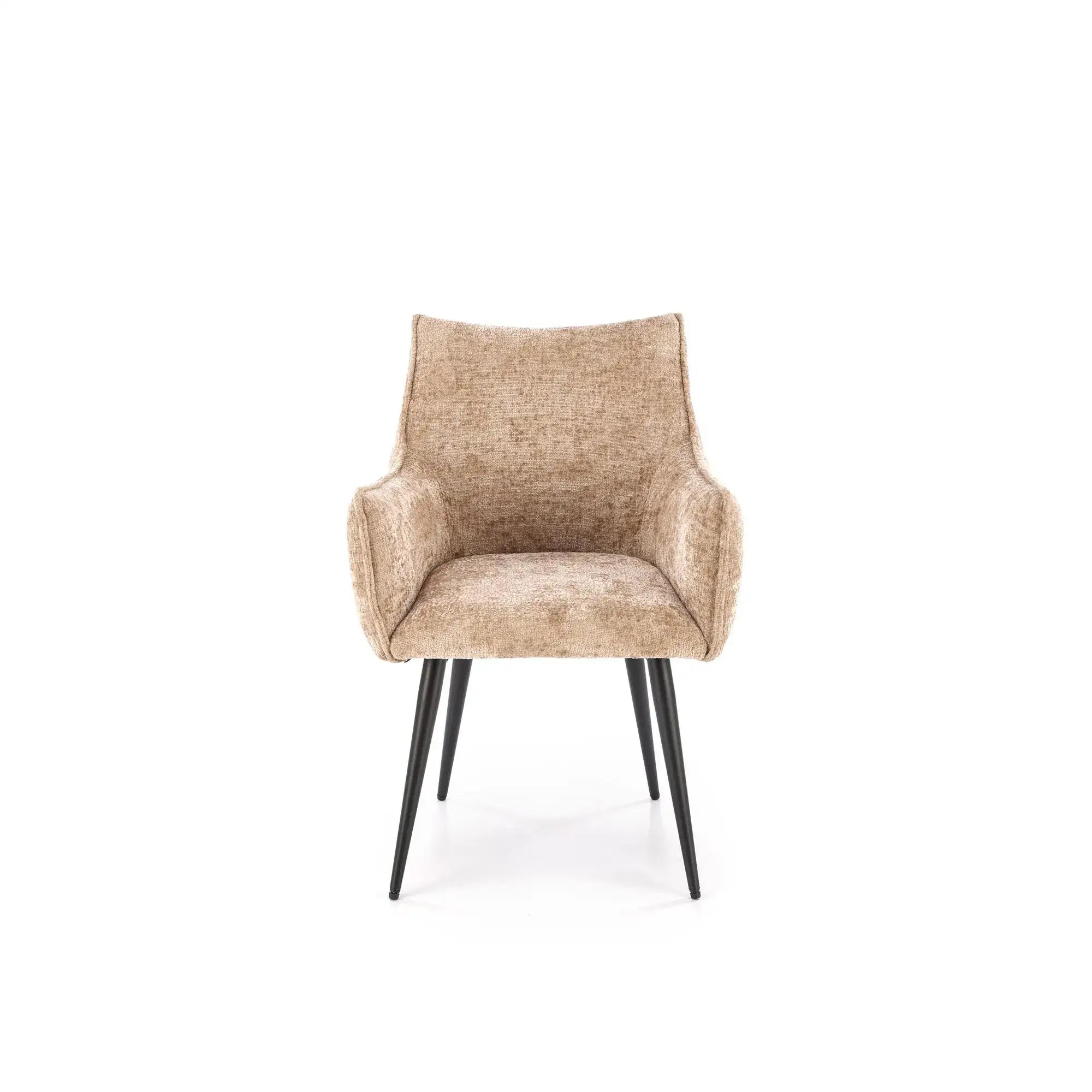 Scaun K559, bej/negru, stofa clasica/metal, 60x59x85 cm