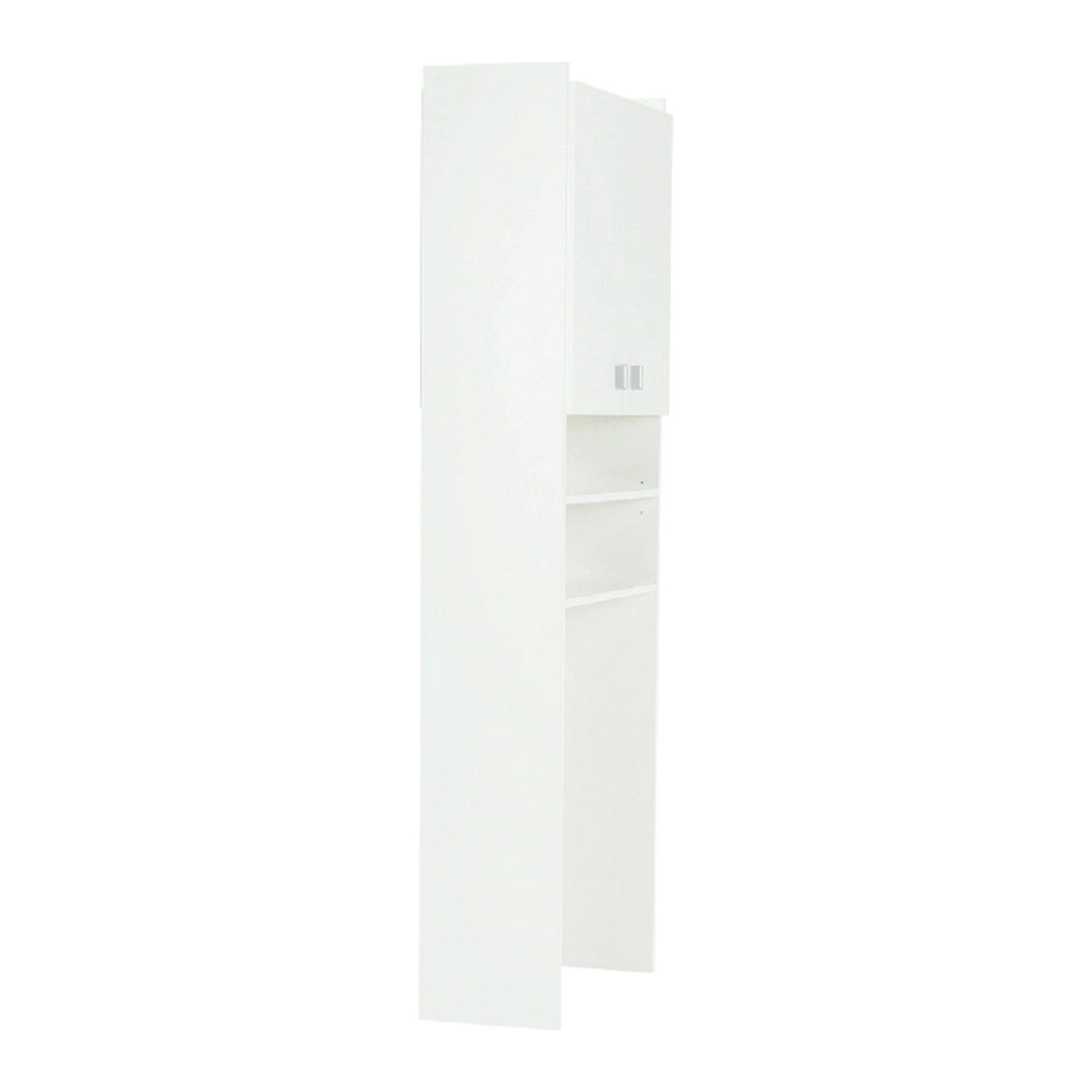 Dulap pentru masina de spalat NATALI, alb, PAL melaminat, cu 2 usi, 64x32x190 cm