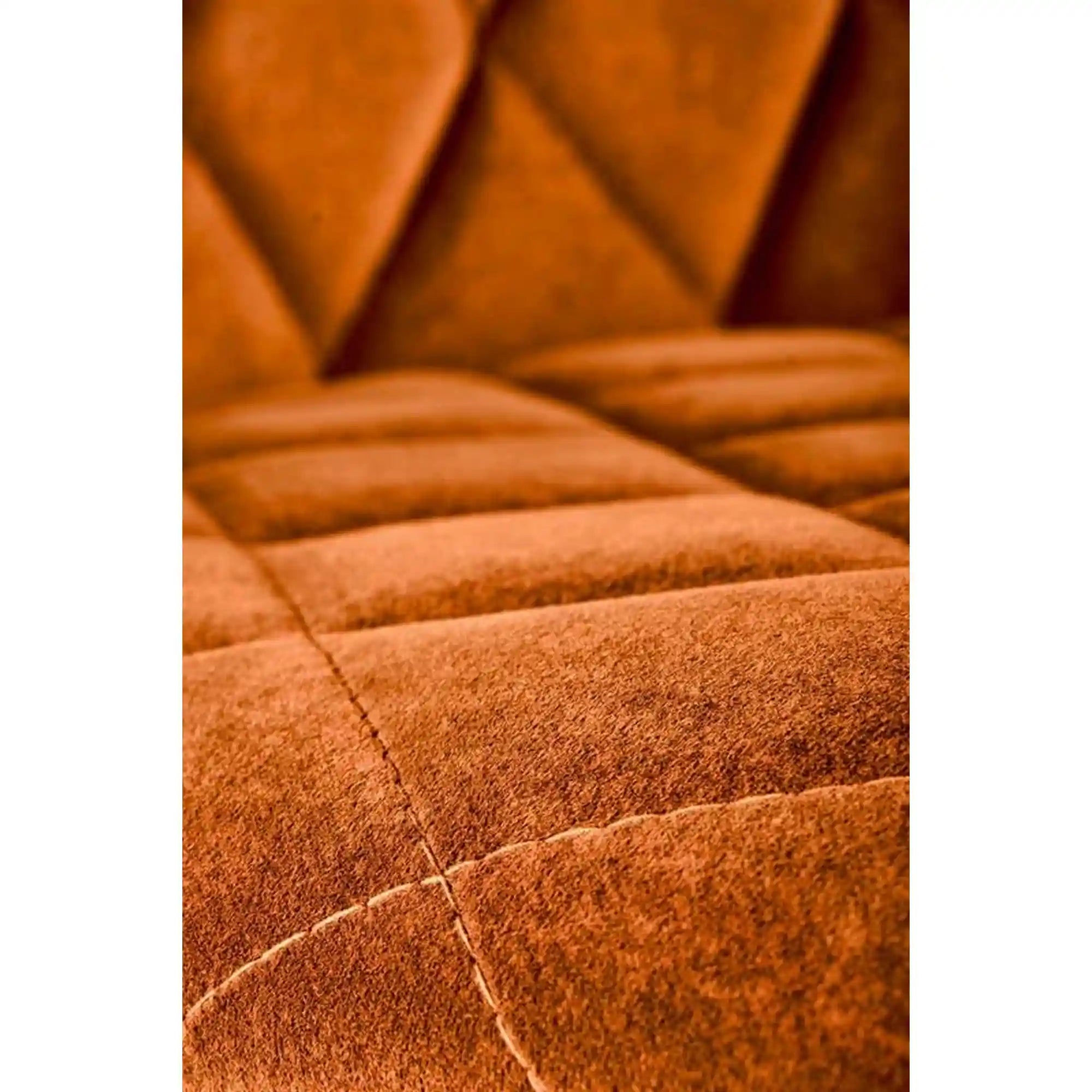 Scaun K450, caramiziu/negru, stofa catifelata/metal, 44x58x85 cm
