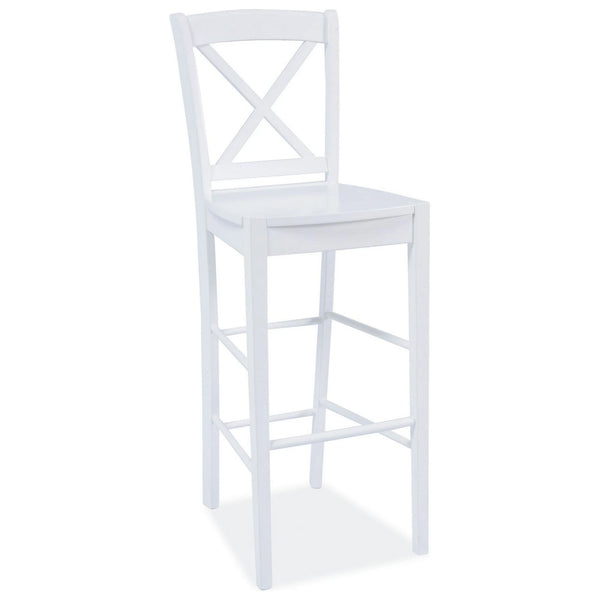 Scaun bar CD964, alb, lemn, 40X37X112 cm