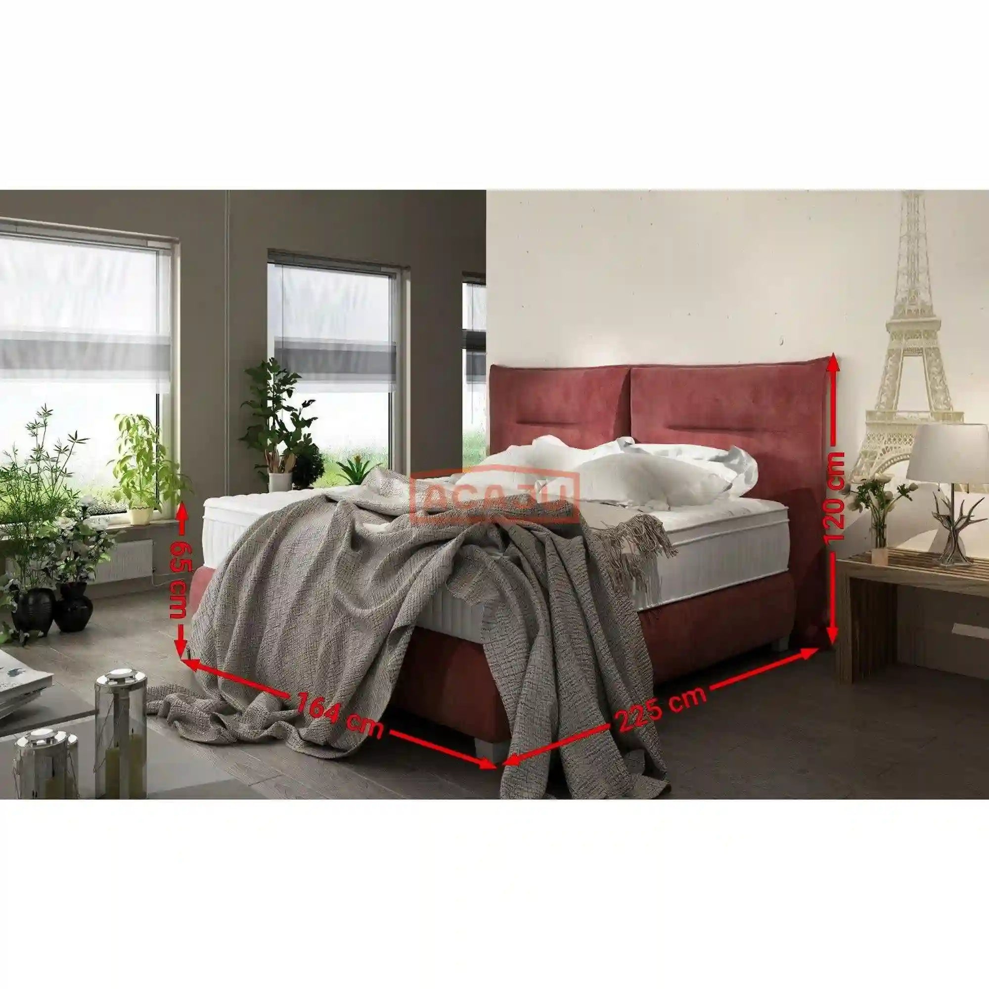 Pat FOG 140x200, personalizabil materiale gama Oferta Avantaj, cu suport pentru saltea