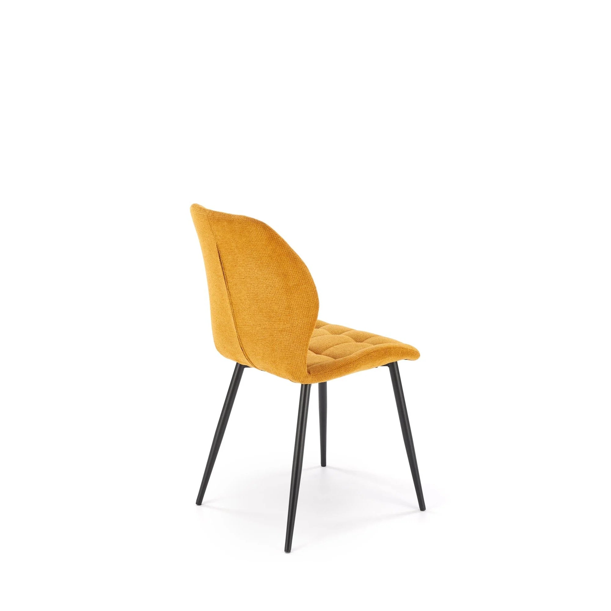 Scaun K548, galben/negru, stofa clasica/metal, 47x55x84 cm