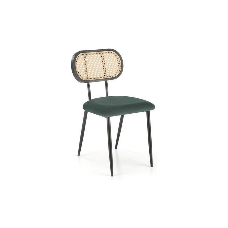 Scaun K503, verde inchis, otel/stofa catifelata, 53x60x84 cm