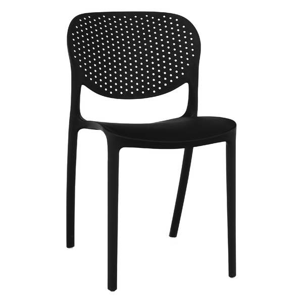 Scaun FEDRA NEW, negru, plastic, 46x53x81.5 cm