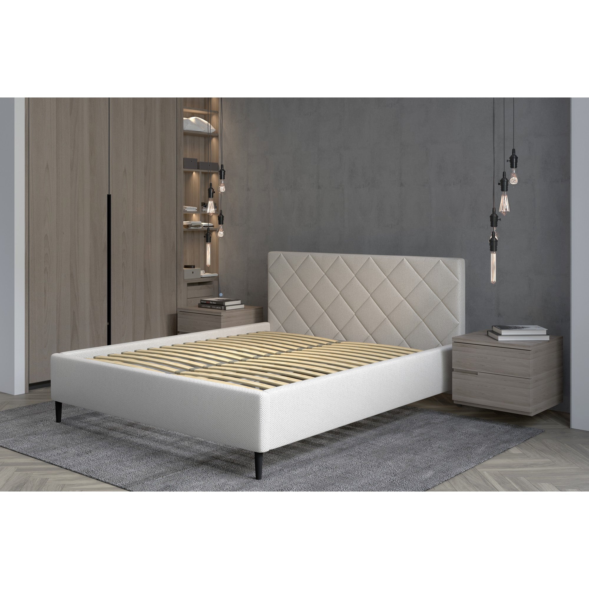 Pat FELICE II SR 160x200, personalizabil materiale Gama Premium, cu somiera de lemn si sistem de reglare