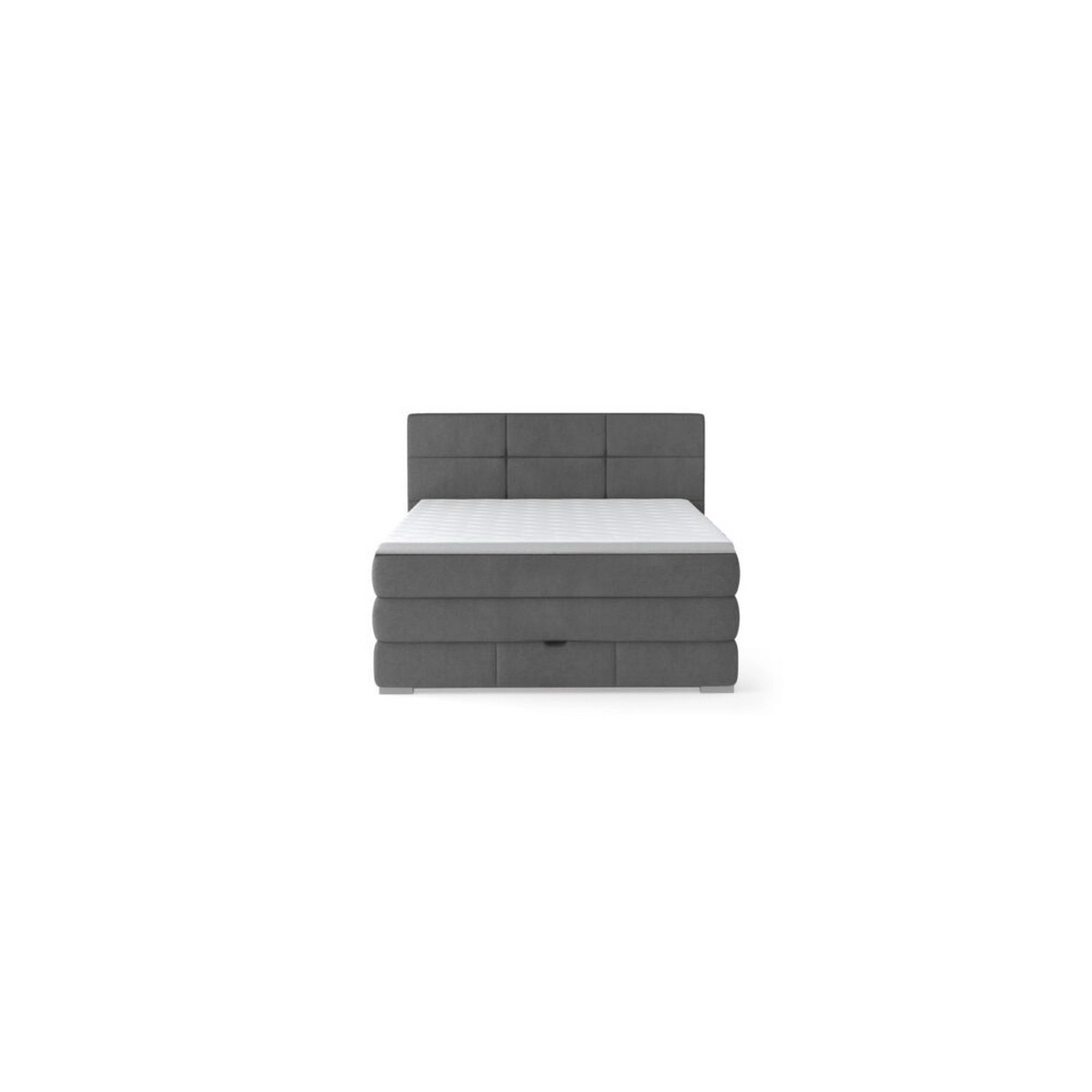 Pat boxspring RITA 140x200, personalizabil materiale gama Oferta Avantaj, cu saltele, topper si lada depozitare