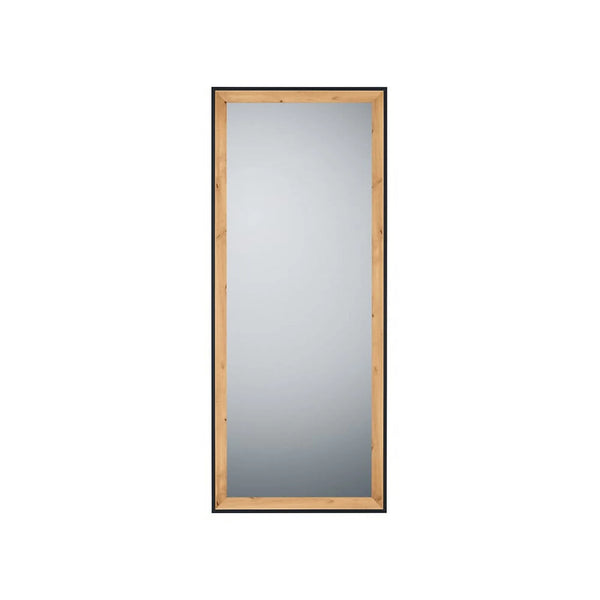 Oglinda BIANKA, stejar artisan/negru, PAL, 70x3x170 cm