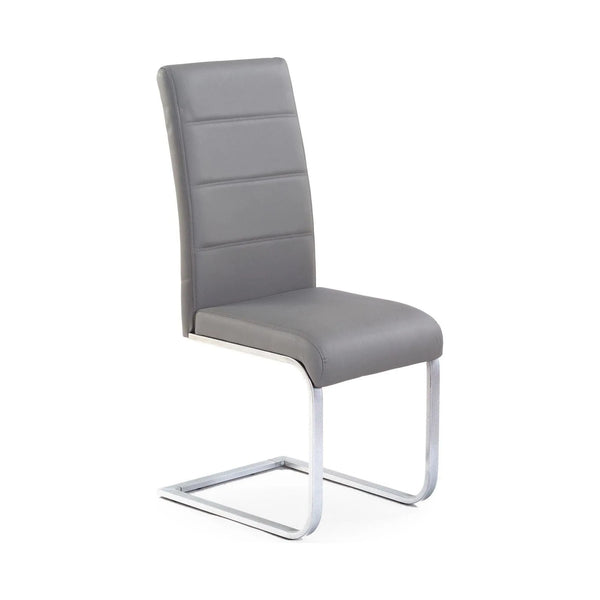 Scaun K85, gri/crom, piele ecologic/metal, 42x56x100 cm