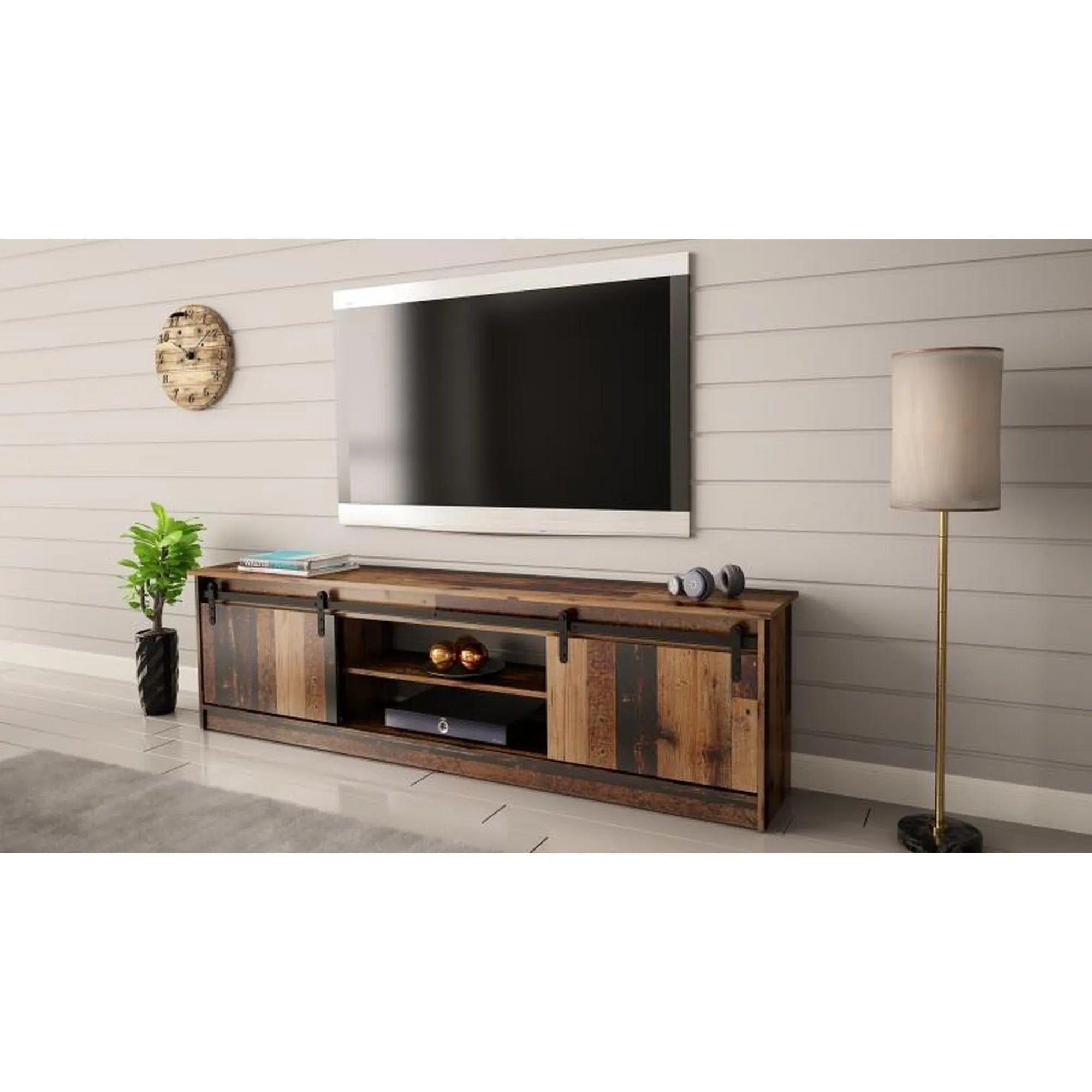 Comoda TV GRANERO, nuc, PAL laminat, 200x35x57 cm