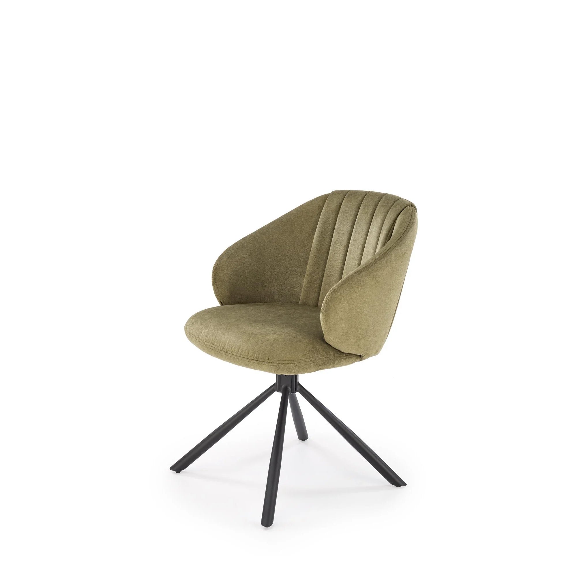 Scaun rotativ K533, verde/negru, stofa clasica/metal, 57x60x80 cm