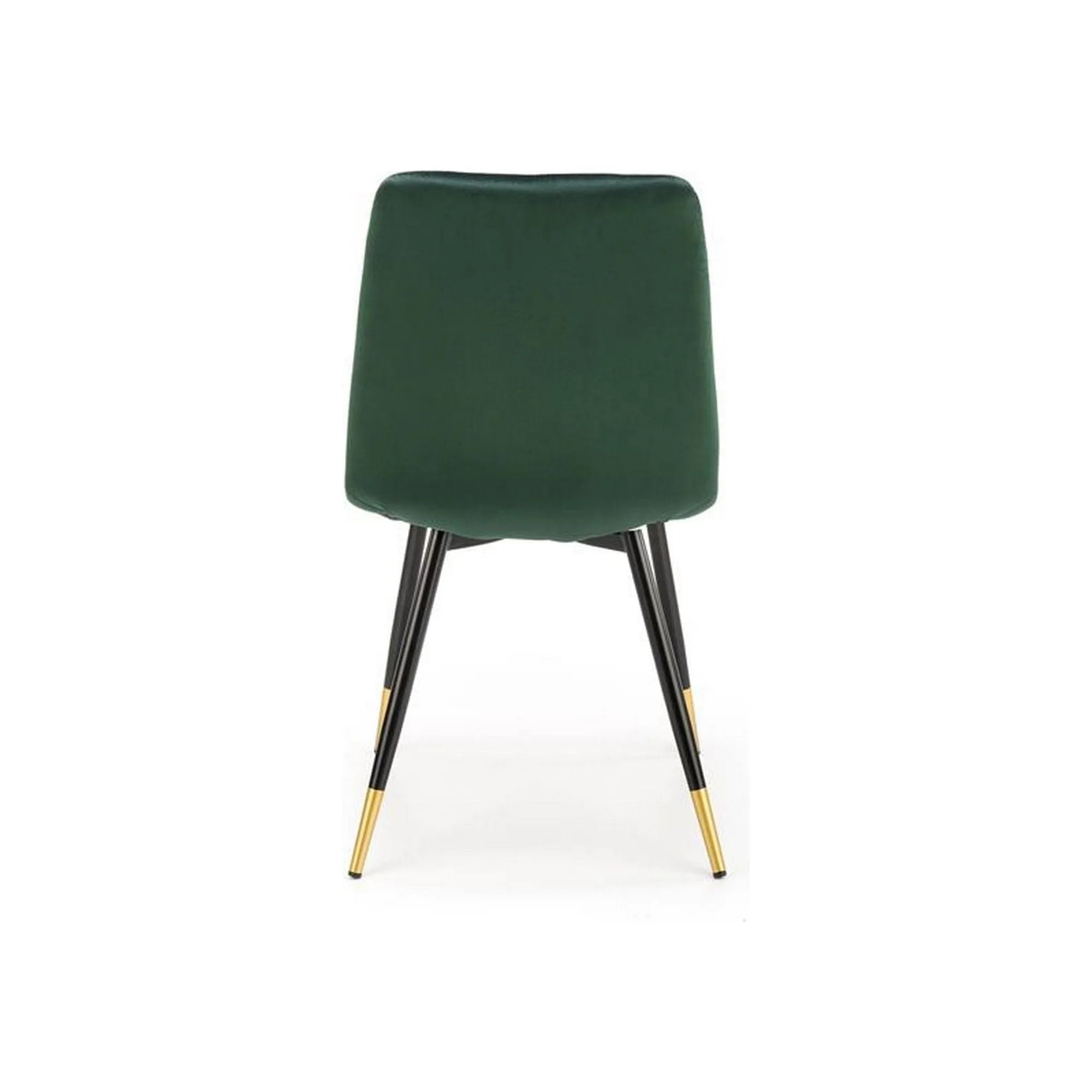 Scaun K438, verde inchis/negru, stofa catifelata/metal, 45x50x86 cm