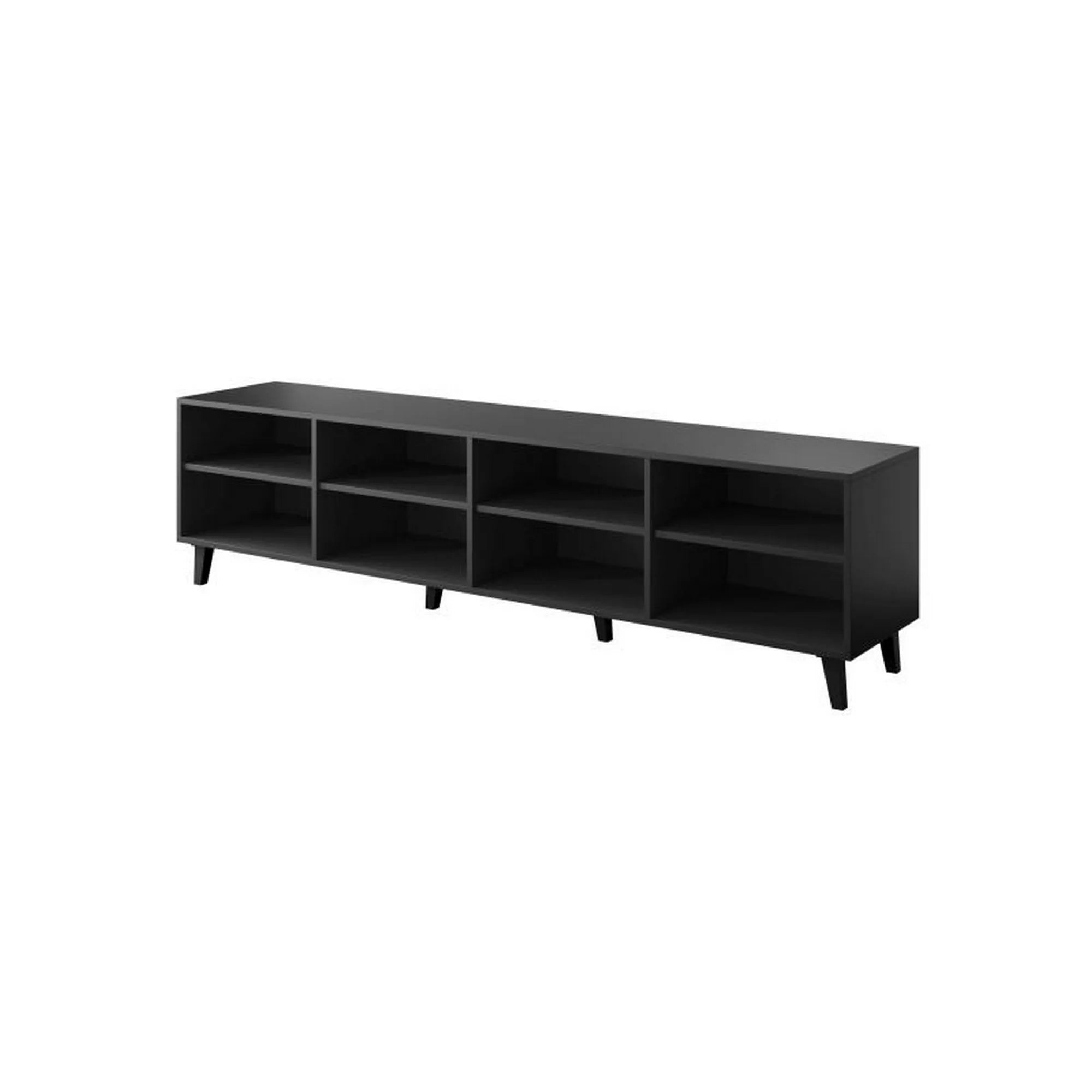 Comoda TV ETNA, negru/stejar, PAL laminat, 200x42x52 cm