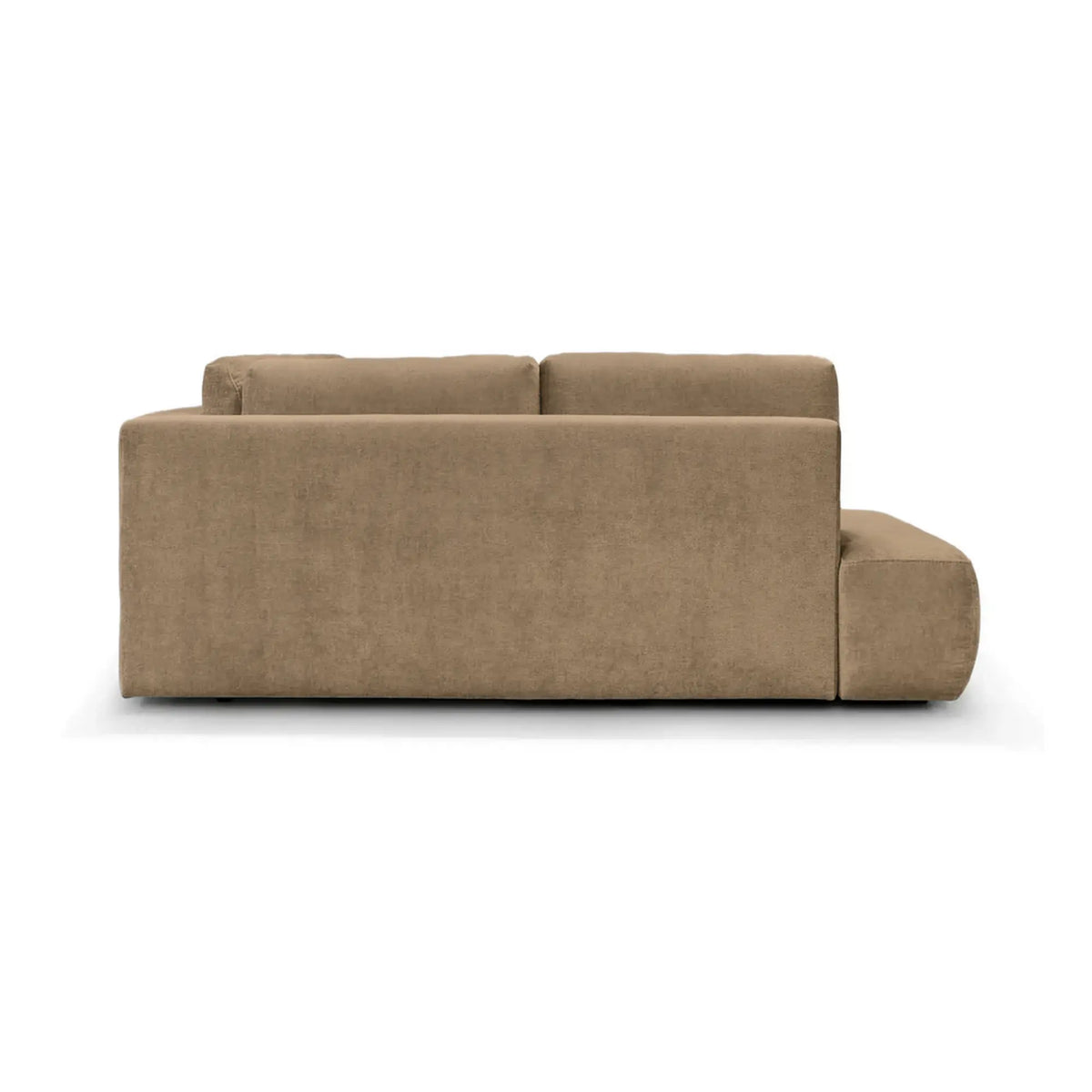 Coltar de living FLAVIA, sezlong dreapta, stofa maro - Cremona 18, cu lada depozitare, 265x215x86 cm