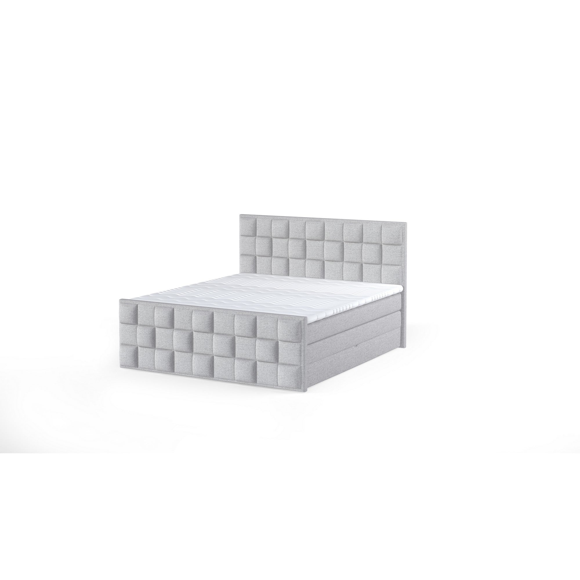 Pat boxspring FLOP 180x200, personalizabil materiale Gama Premium, cu spatiu depozitare, saltele si topper