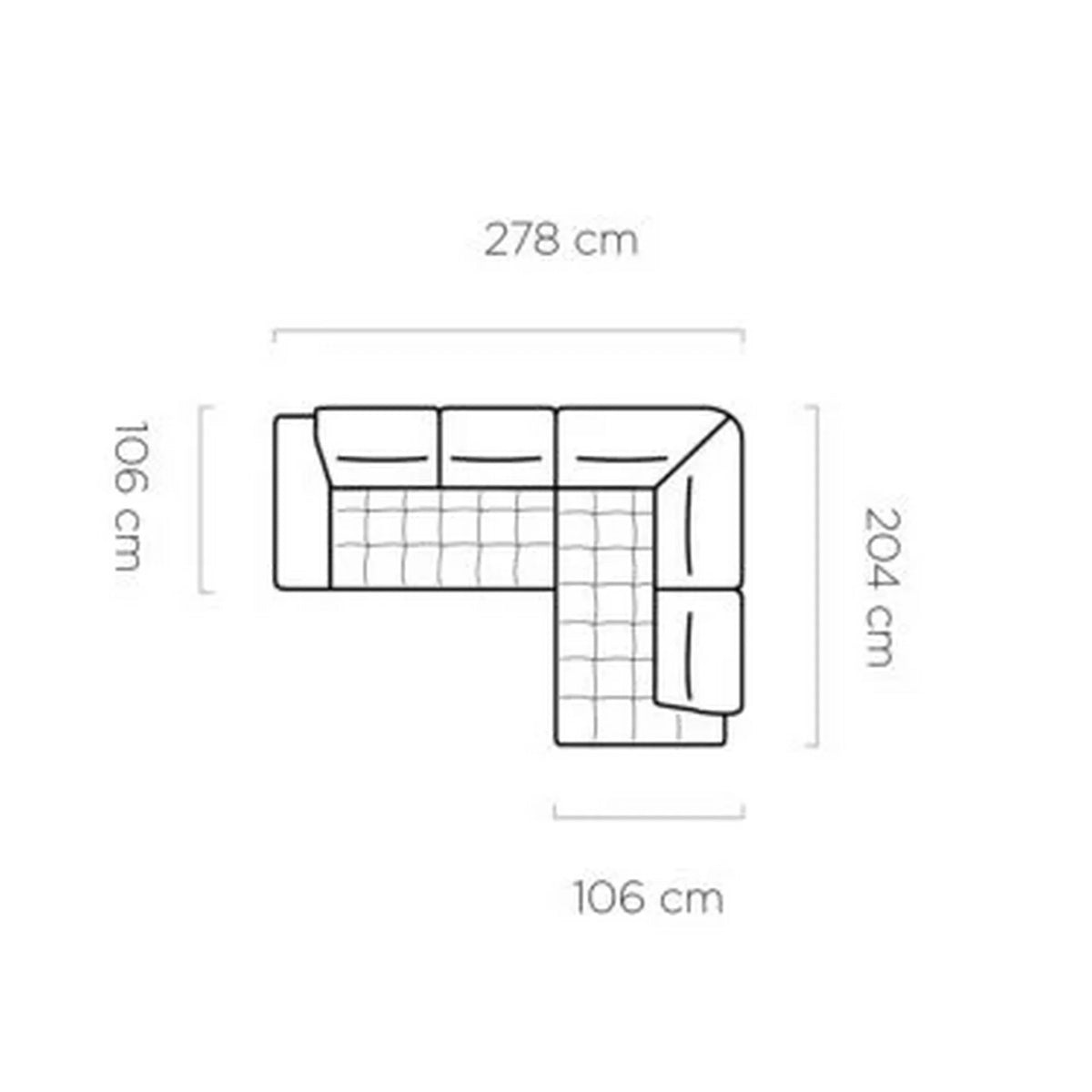 Coltar FOCUS L, personalizabil materiale gama Oferta Avantaj, cu reglaj electric si tetiere reglabile, 278x204x98 cm