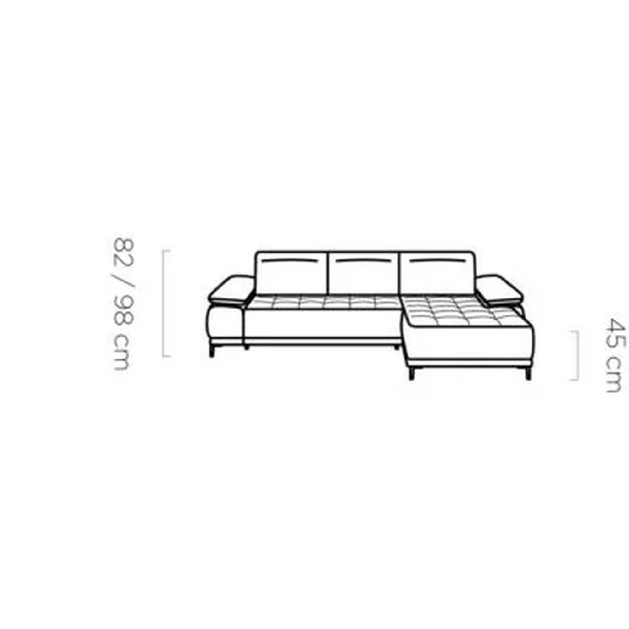 Coltar FOCUS MINI, personalizabil materiale gama Oferta Avantaj, cu reglaj electric si tetiere reglabile, 277x177x98 cm