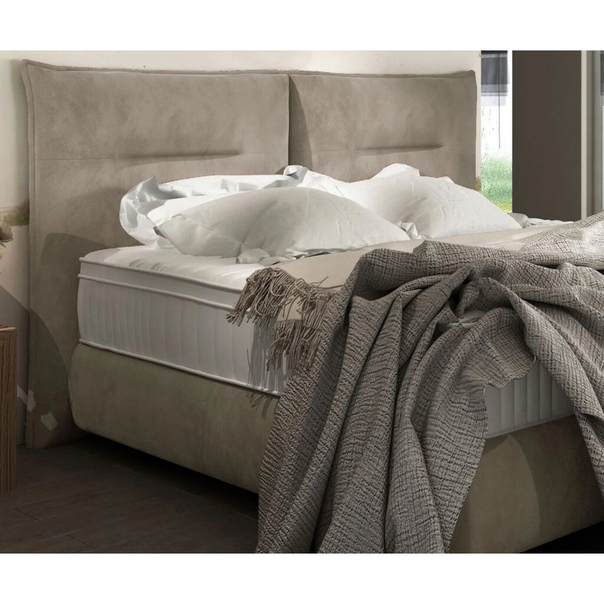 Pat FOG 140x200, personalizabil materiale gama Premium, cu suport pentru saltea
