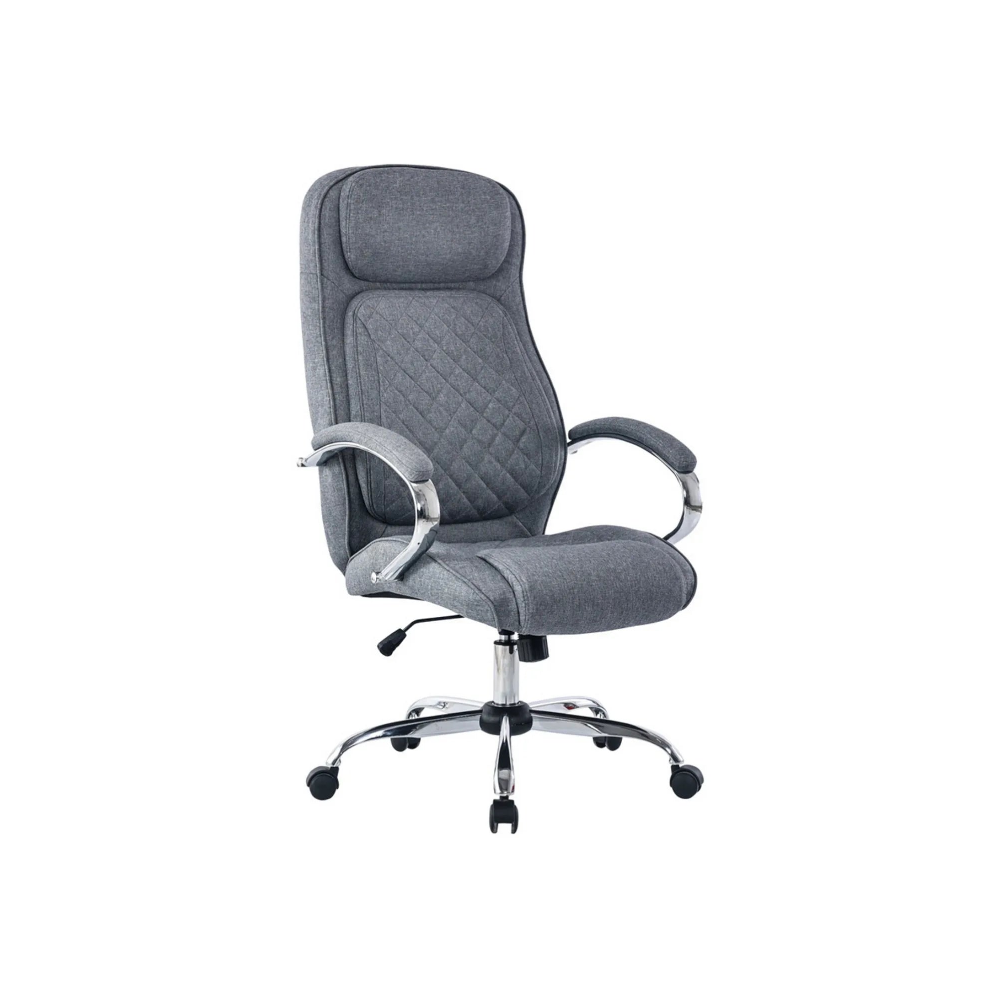 Scaun birou XAVI, gri, stofa clasica, 66x70x119/128 cm