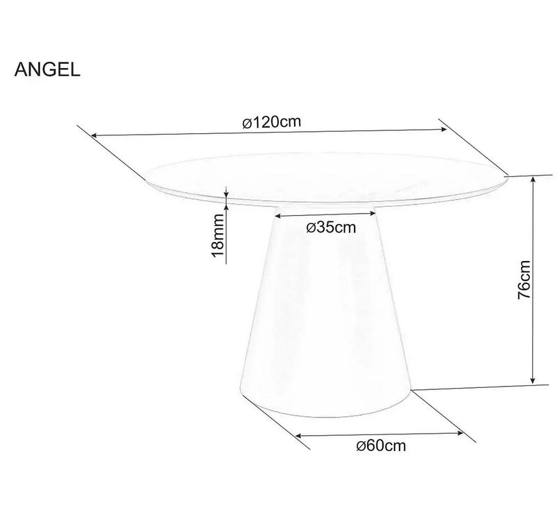 Masa extensibila ANGEL II, gri cu efect de marmura/negru, 120/160x120x75 cm